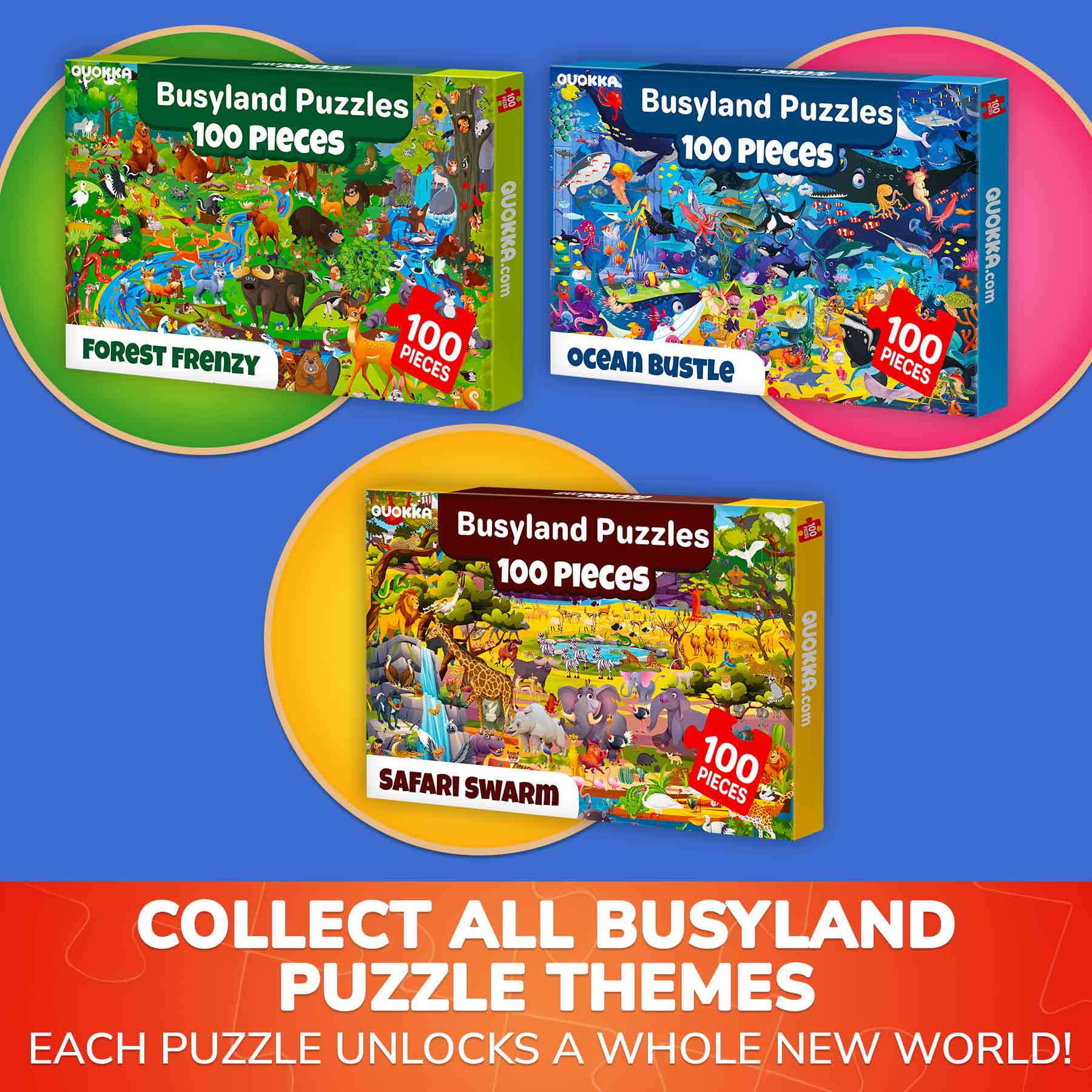 100 Pcs Jigsaw Puzzle for Kids | Safari Animals Learning Game - Image 6
