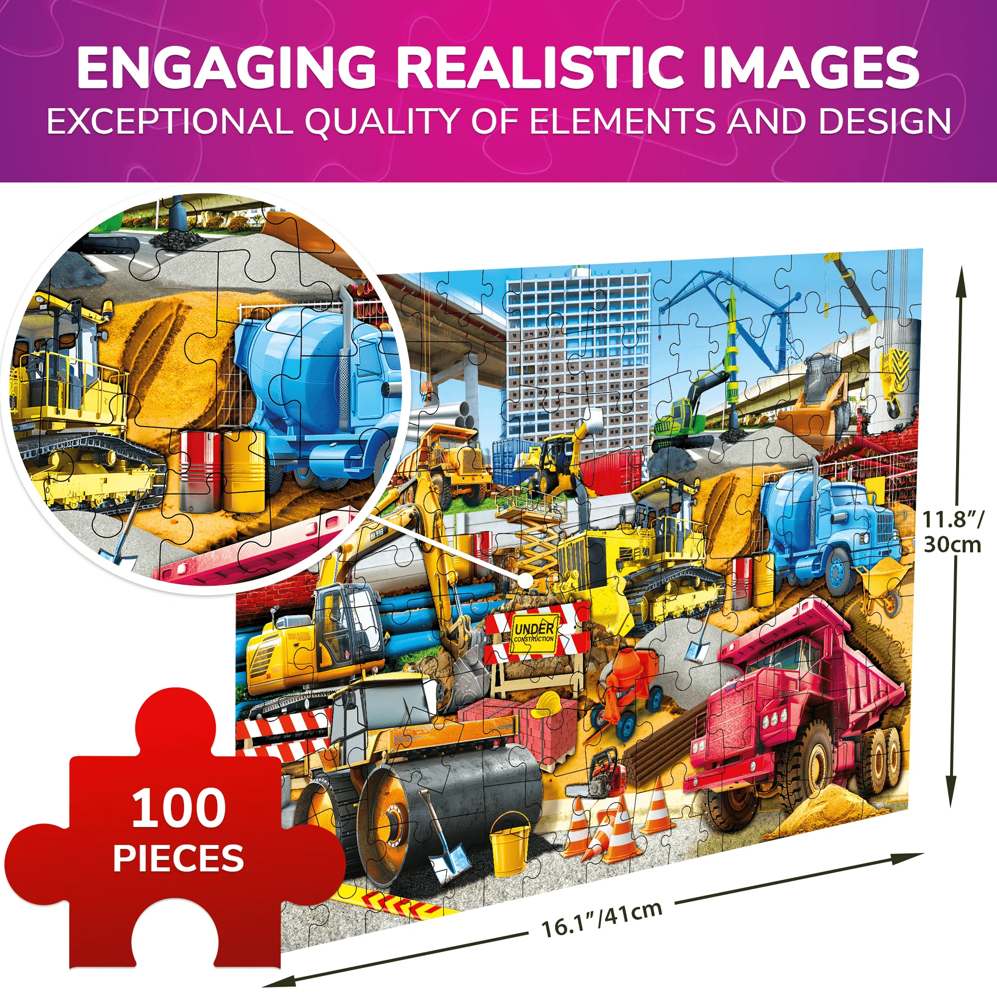 100 Pcs Jigsaw Puzzles for Kids | Urban Constructs - Image 3