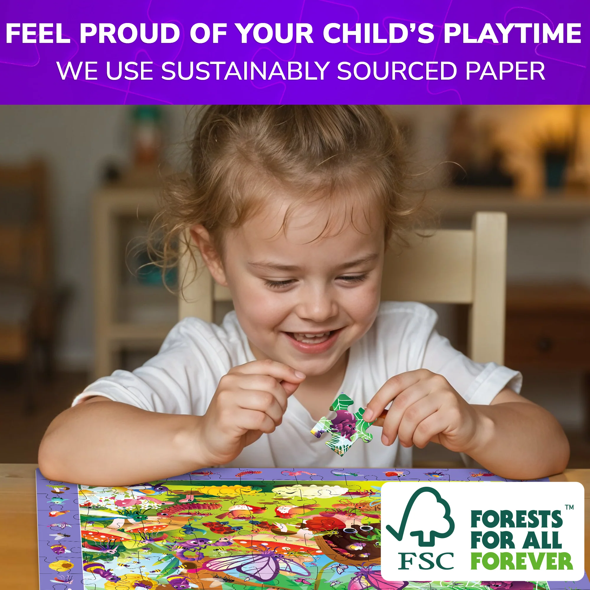 100 Piece Search & Find Puzzles for Kids with Animals, Bugs - Image 6