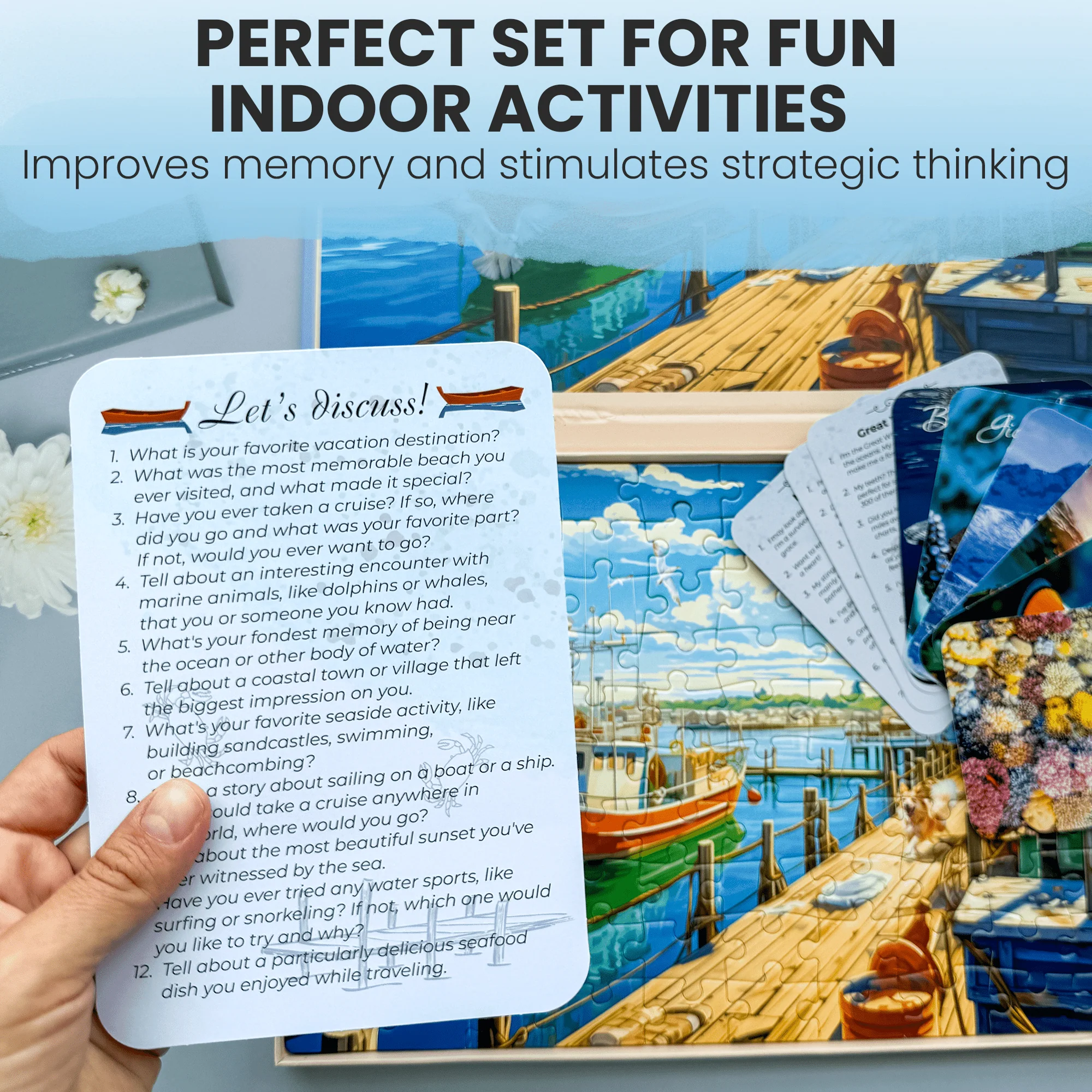 100 Pcs Dementia Puzzles for Elderly | Travel Memories - Image 4