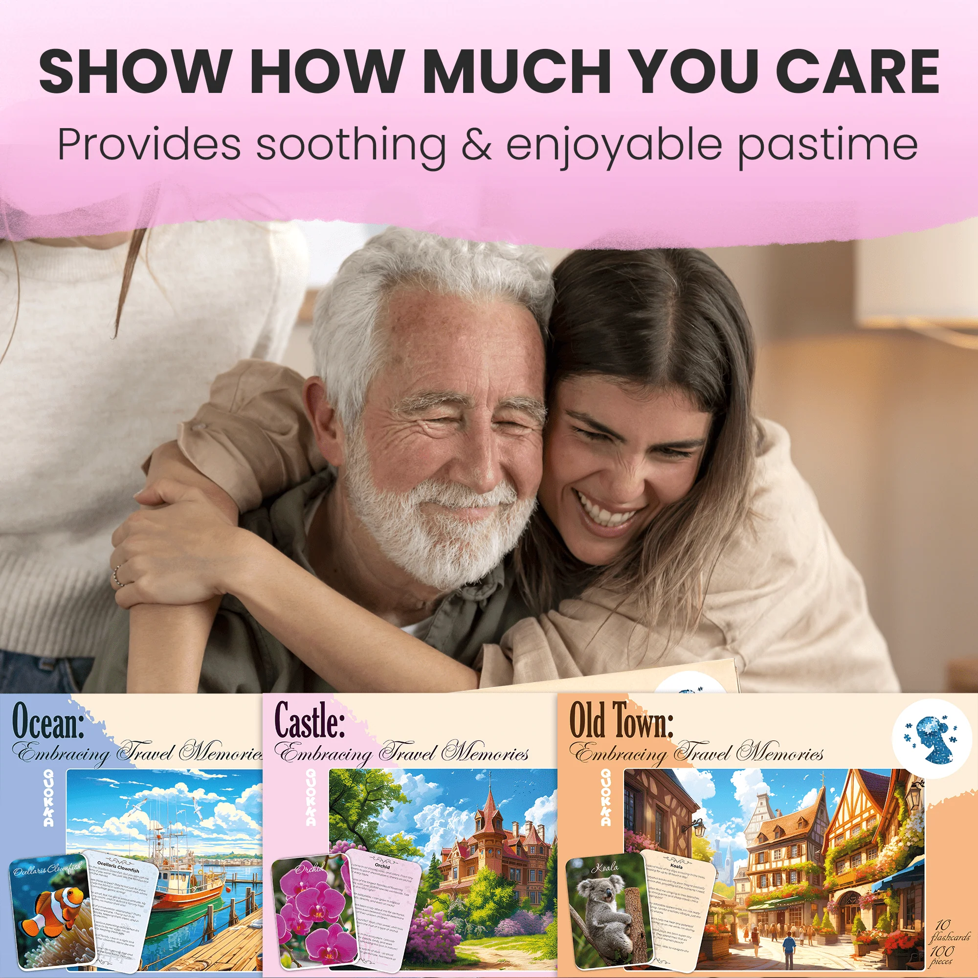100 Pcs Dementia Puzzles for Elderly | Travel Memories - Image 6