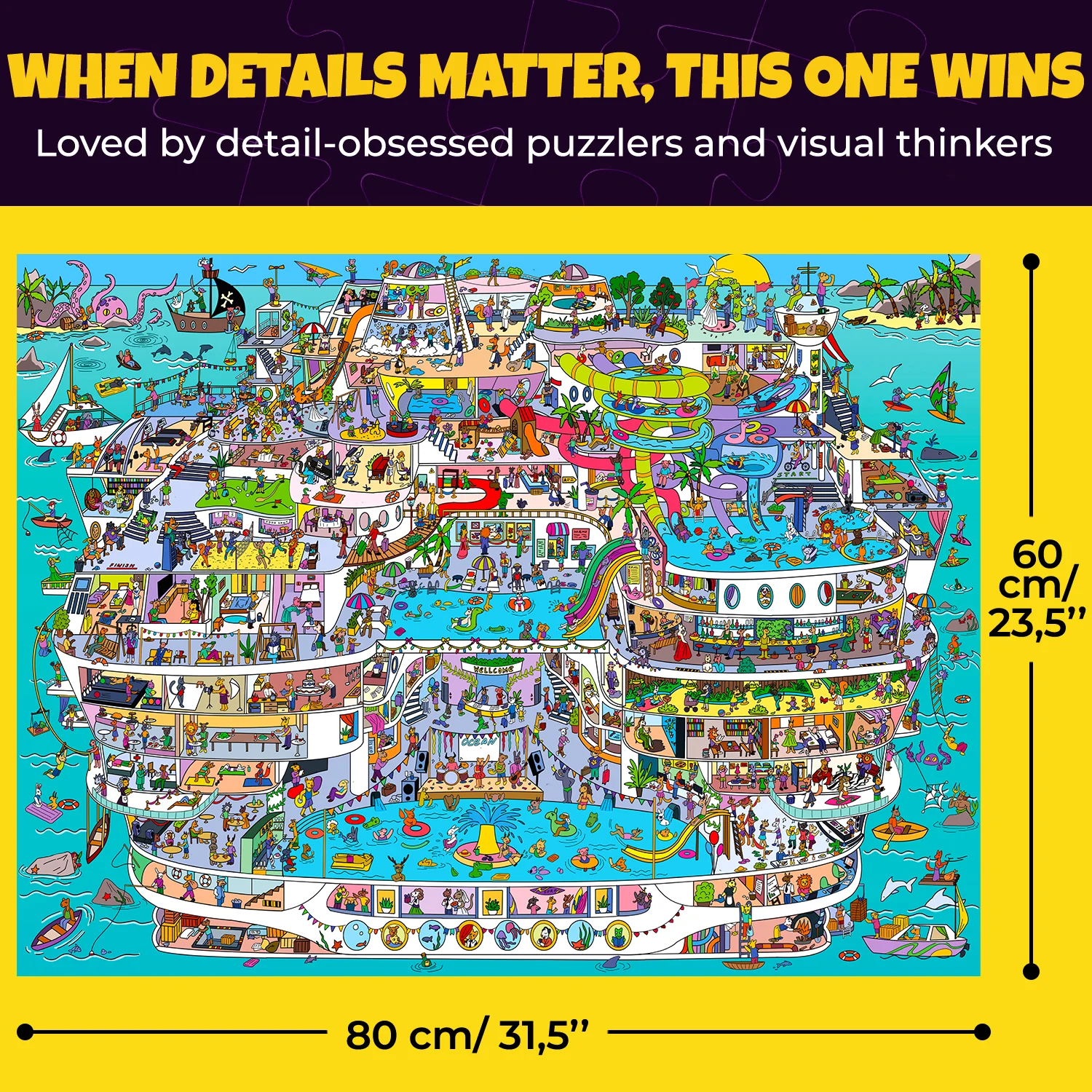 1000 Pcs Jigsaw Puzzle for Adults | Cruise Vistas - Image 3