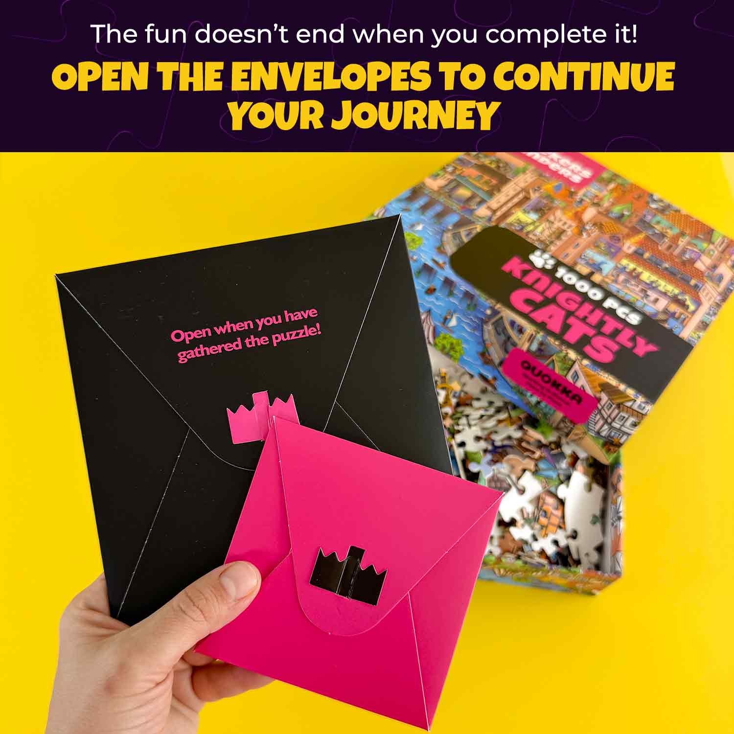 1000 Pcs Jigsaw Puzzle for Adults | Nighty Cats - Image 5