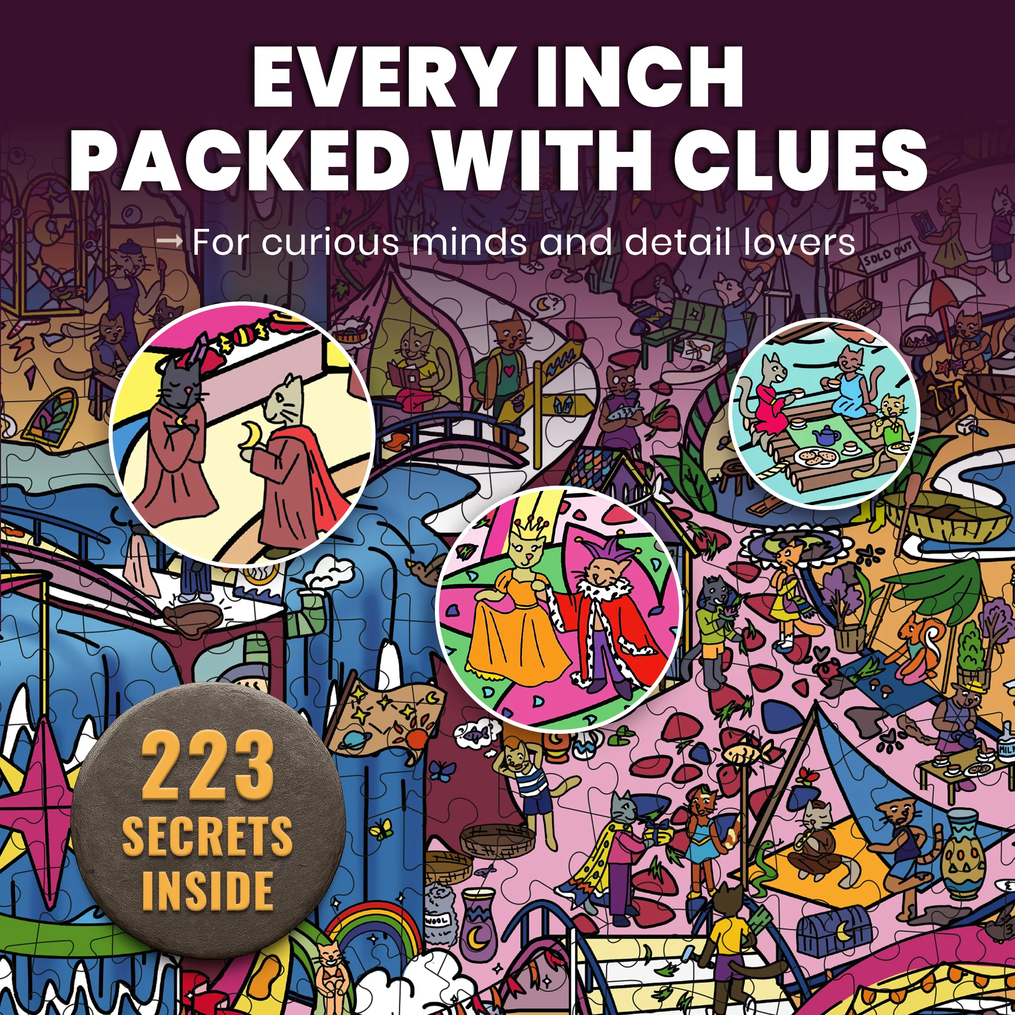 1000 Pcs Puzzle for Adults with Hidden Tasks | Blush Lotus Kingdom - Image 3