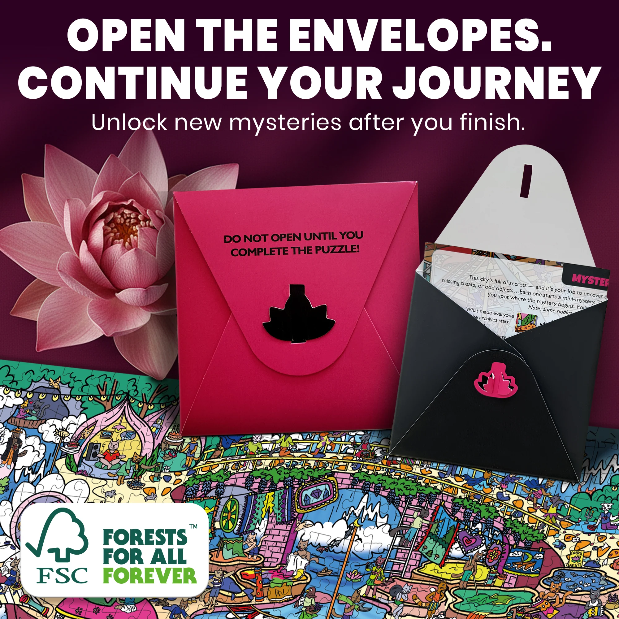 1000 Pcs Puzzle for Adults with Hidden Tasks | Blush Lotus Kingdom - Image 4