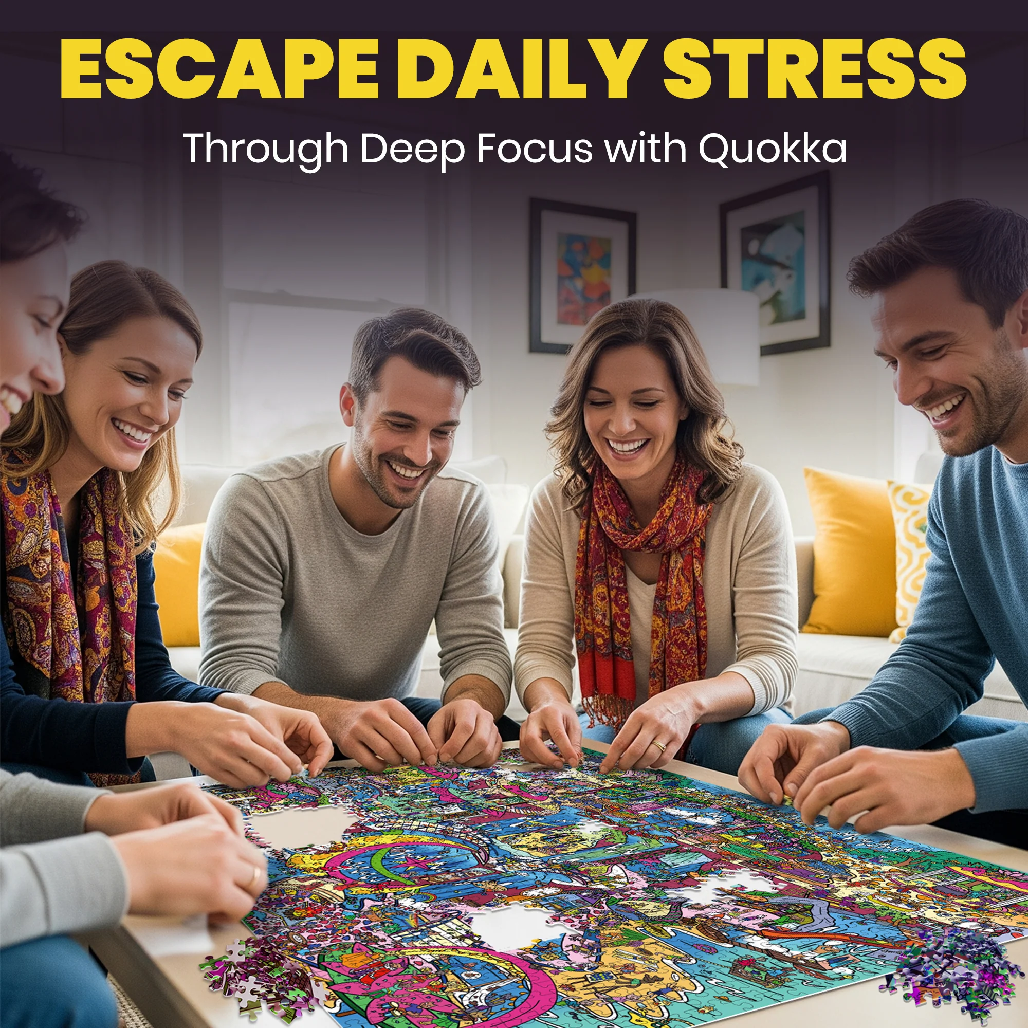 1000 Pcs Puzzle for Adults with Hidden Tasks | Blush Lotus Kingdom - Image 5