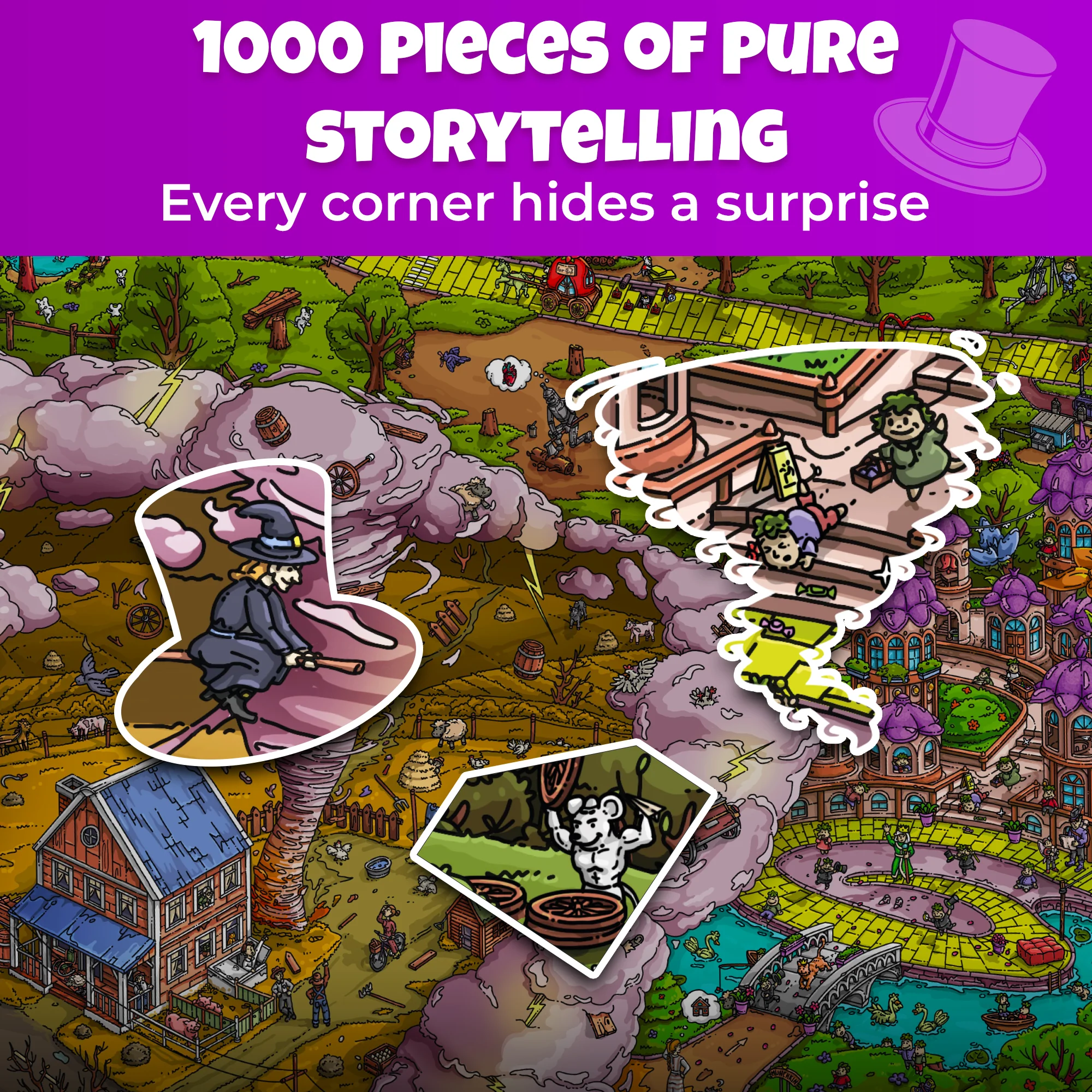 1000 Pcs Puzzle for Adults with Hidden Tasks | Emerald Kingdom - Image 3