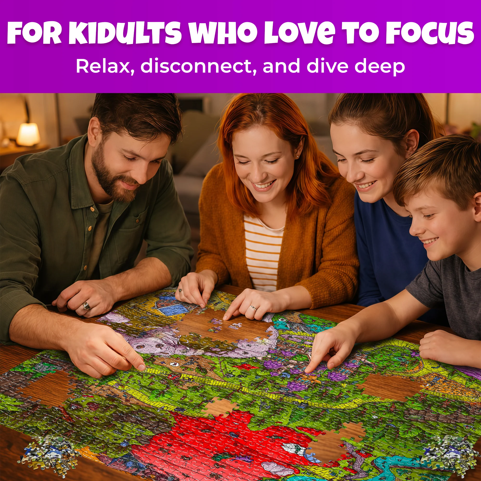 1000 Pcs Puzzle for Adults with Hidden Tasks | Emerald Kingdom - Image 6