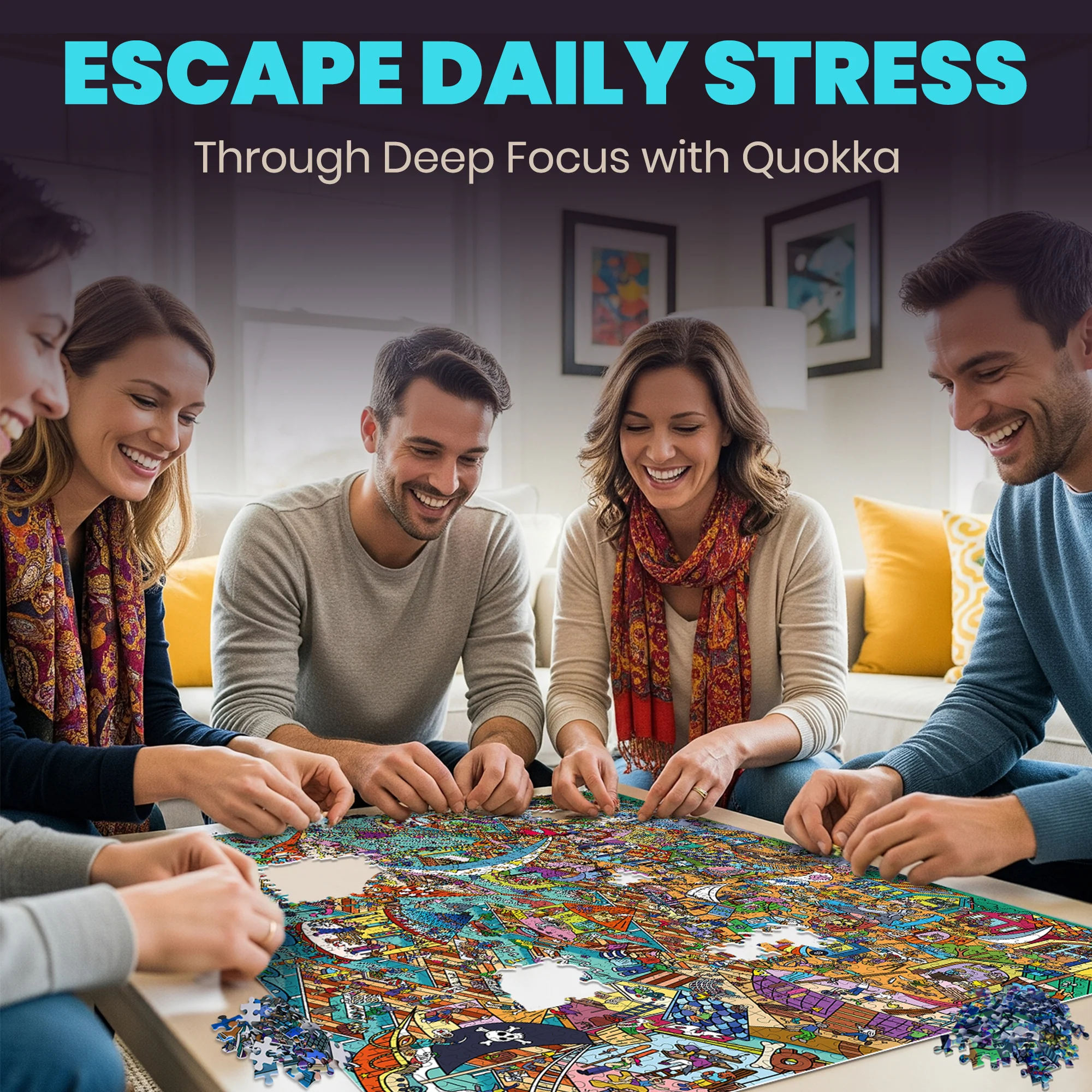 1000 Pcs Puzzle for Adults with Hidden Tasks | Furfloat Kingdom - Image 5