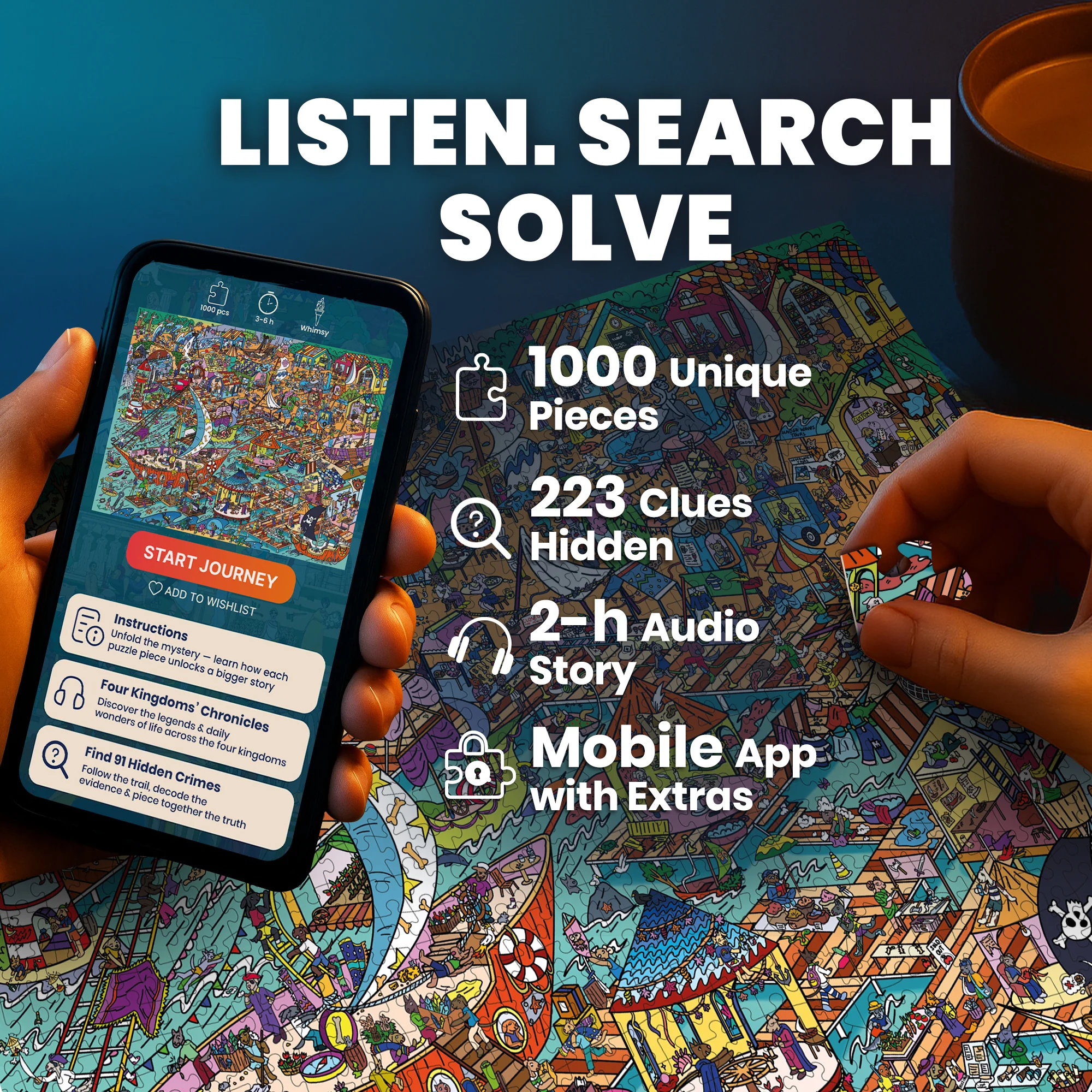 1000 Pcs Puzzle for Adults with Hidden Tasks | Furfloat Kingdom - Image 6