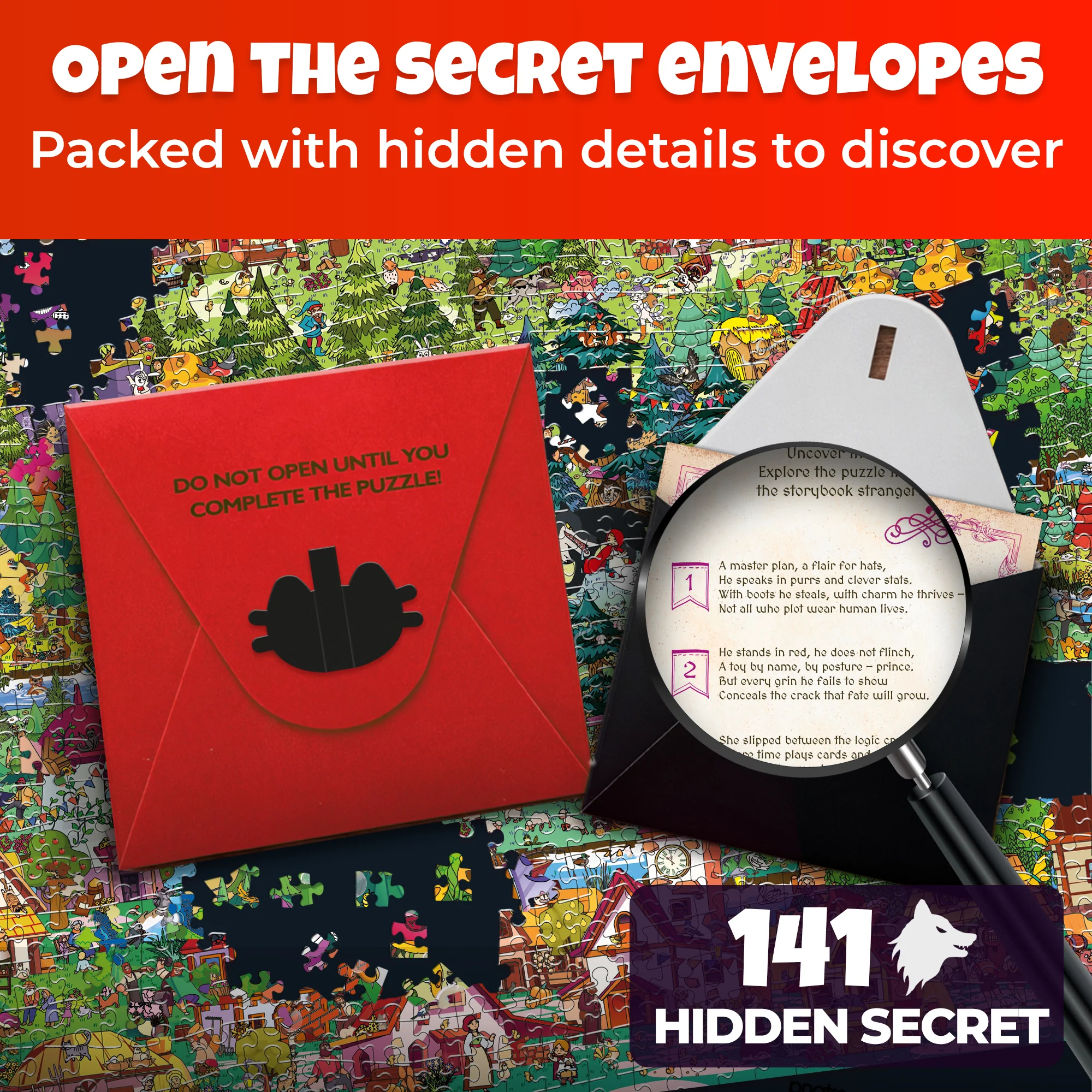 1000 Pcs Puzzle for Adults with Hidden Tasks | Red Riding Hood - Image 4