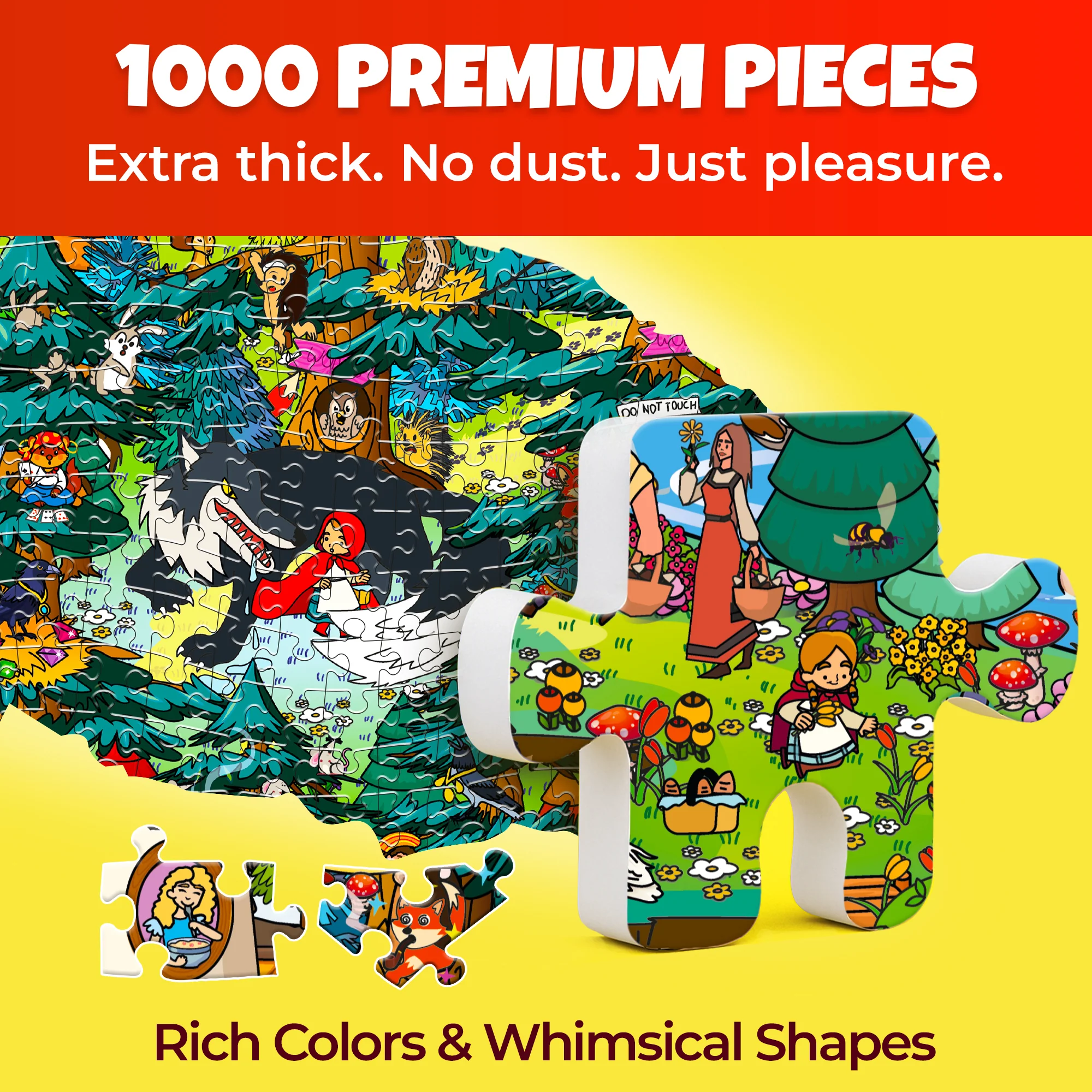 1000 Pcs Puzzle for Adults with Hidden Tasks | Red Riding Hood - Image 5