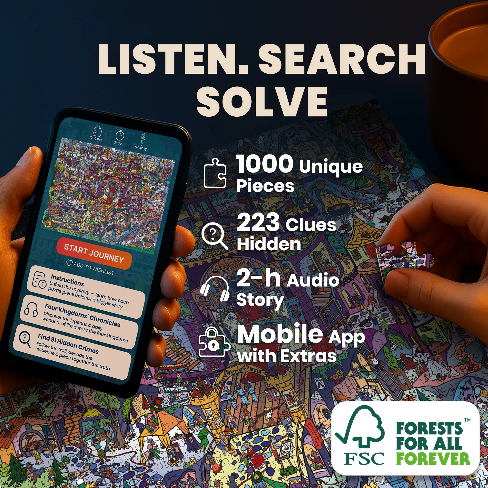 1000 Pcs Puzzle for Adults with Hidden Tasks | Rocktail Kingdom - Image 6