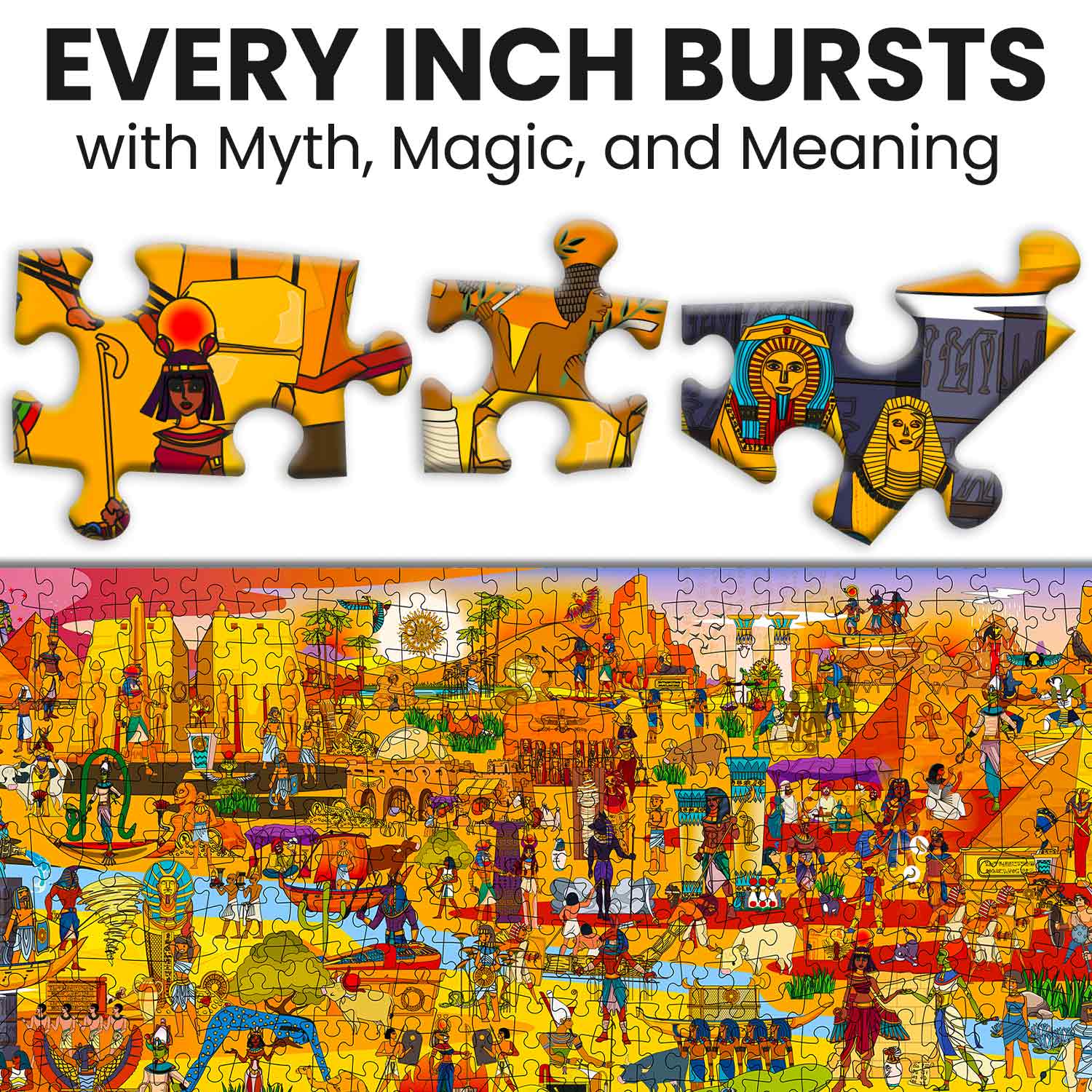 1000 Piece Puzzle for Adults With Hidden Tasks | Egyptian Gods - Image 4