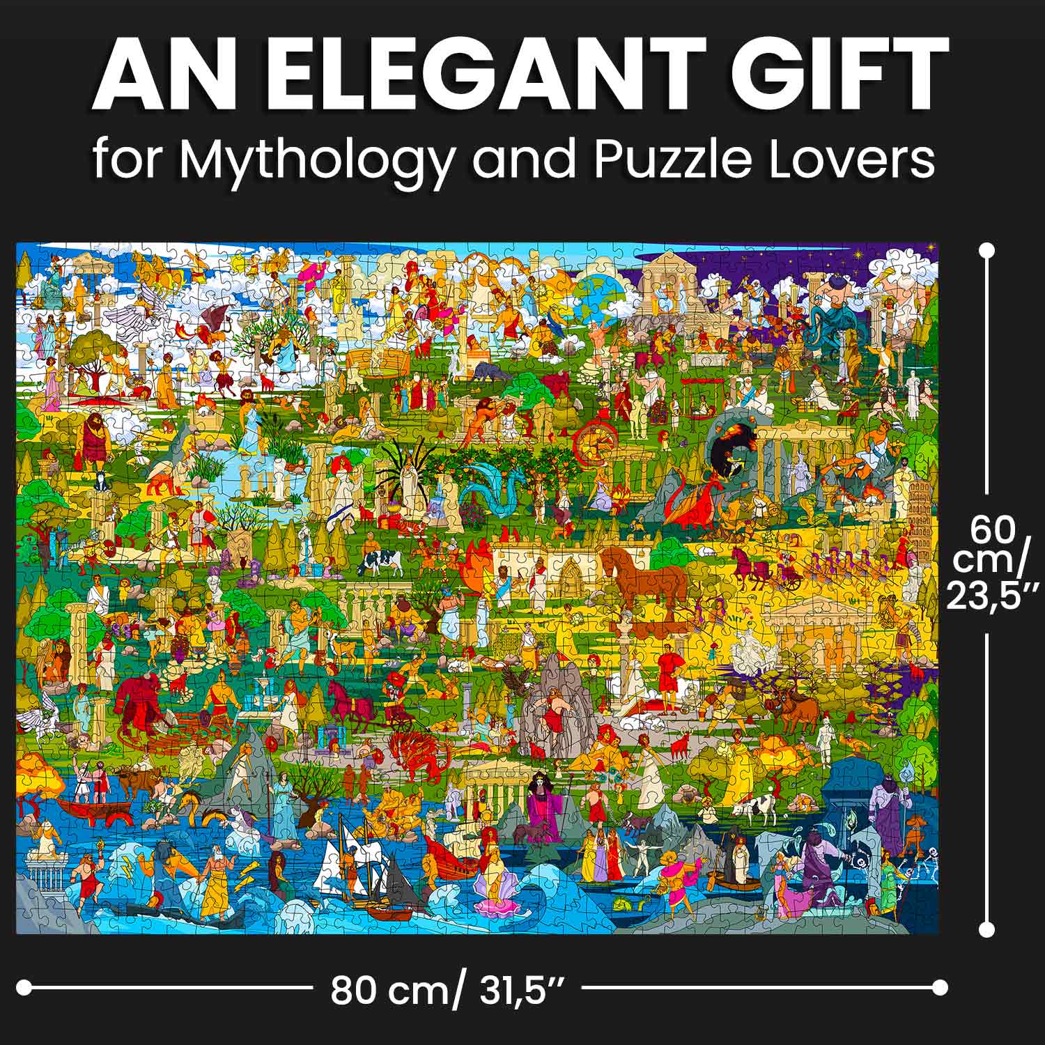 1000 Piece Puzzle for Adults With Hidden Tasks | Greek Gods - Image 3