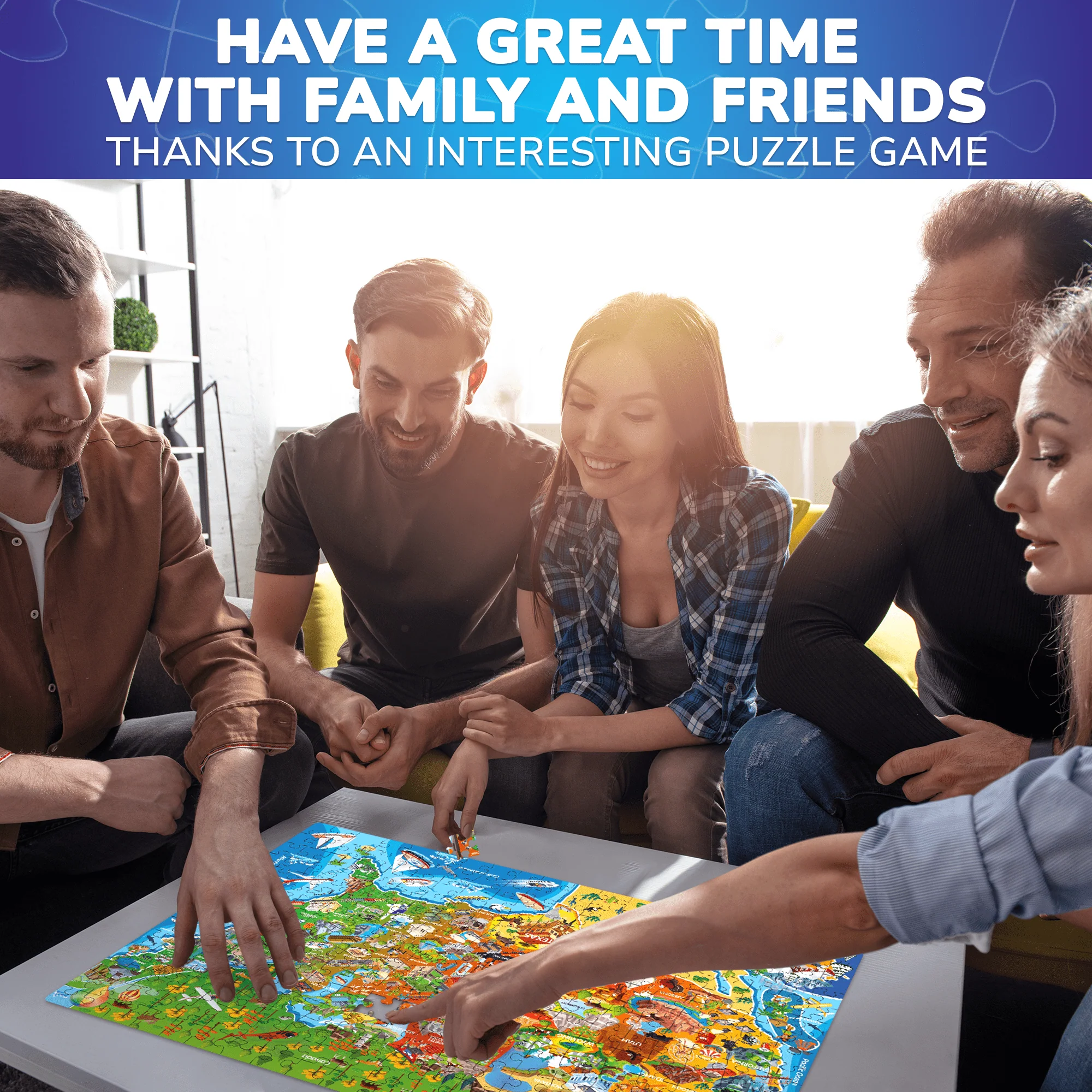 1000 Pcs Puzzles for Adults 3 Set | USA, World Maps & Space - Image 6