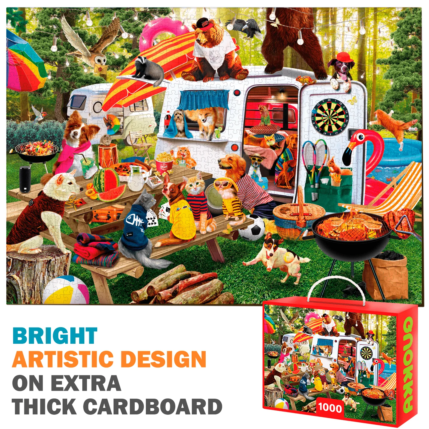 1000 Pcs Jigsaw Puzzle for Adults | Animals - Image 3