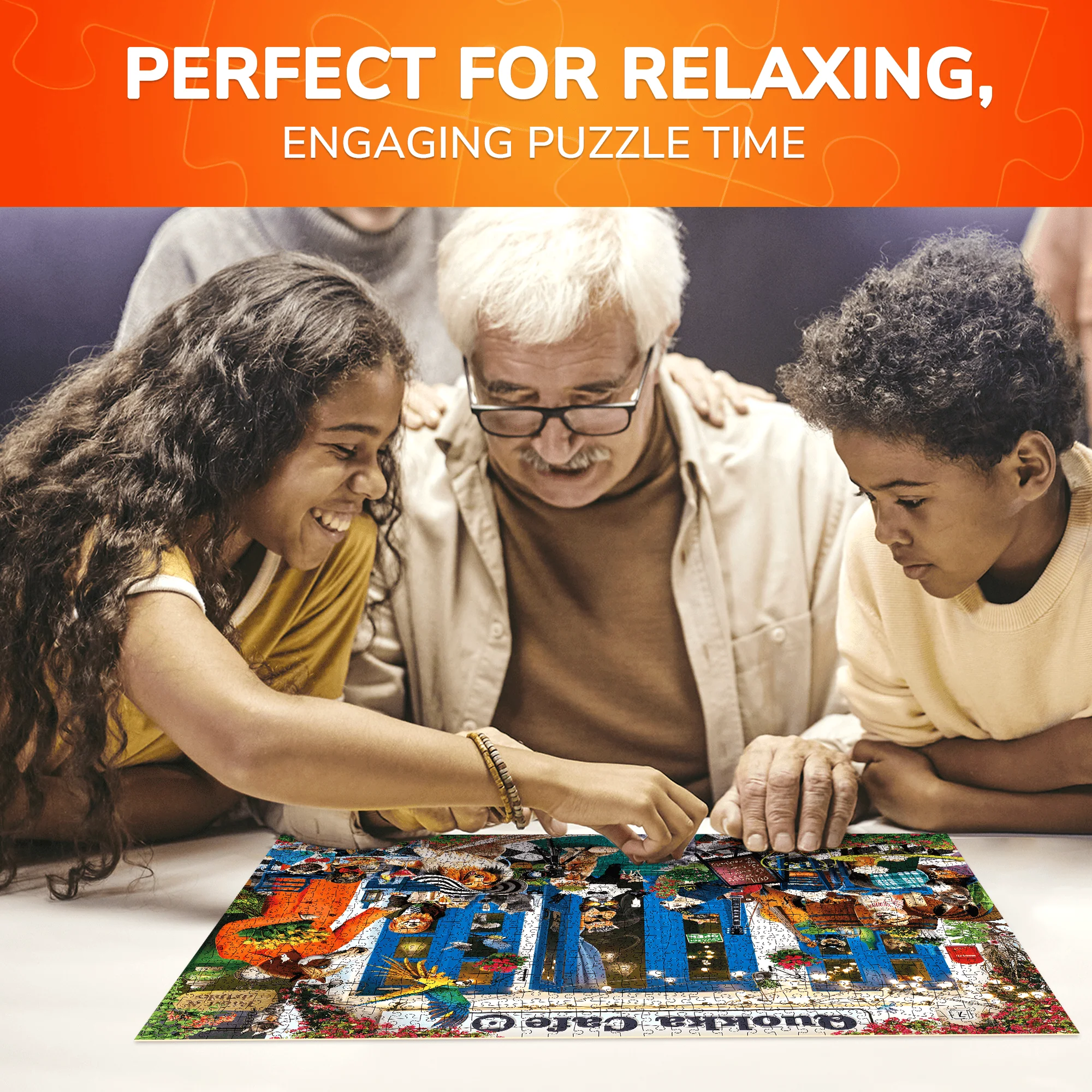 1000 Pcs Jigsaw Puzzle for Adults | Animals in Cafe - Image 5