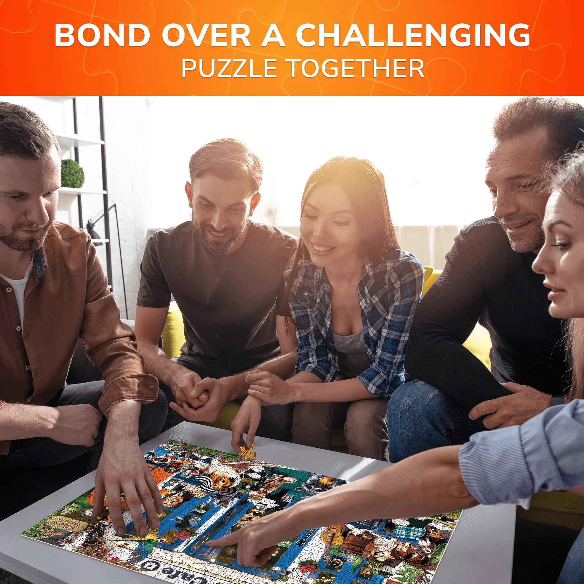 1000 Pcs Jigsaw Puzzle for Adults | Animals in Cafe - Image 6