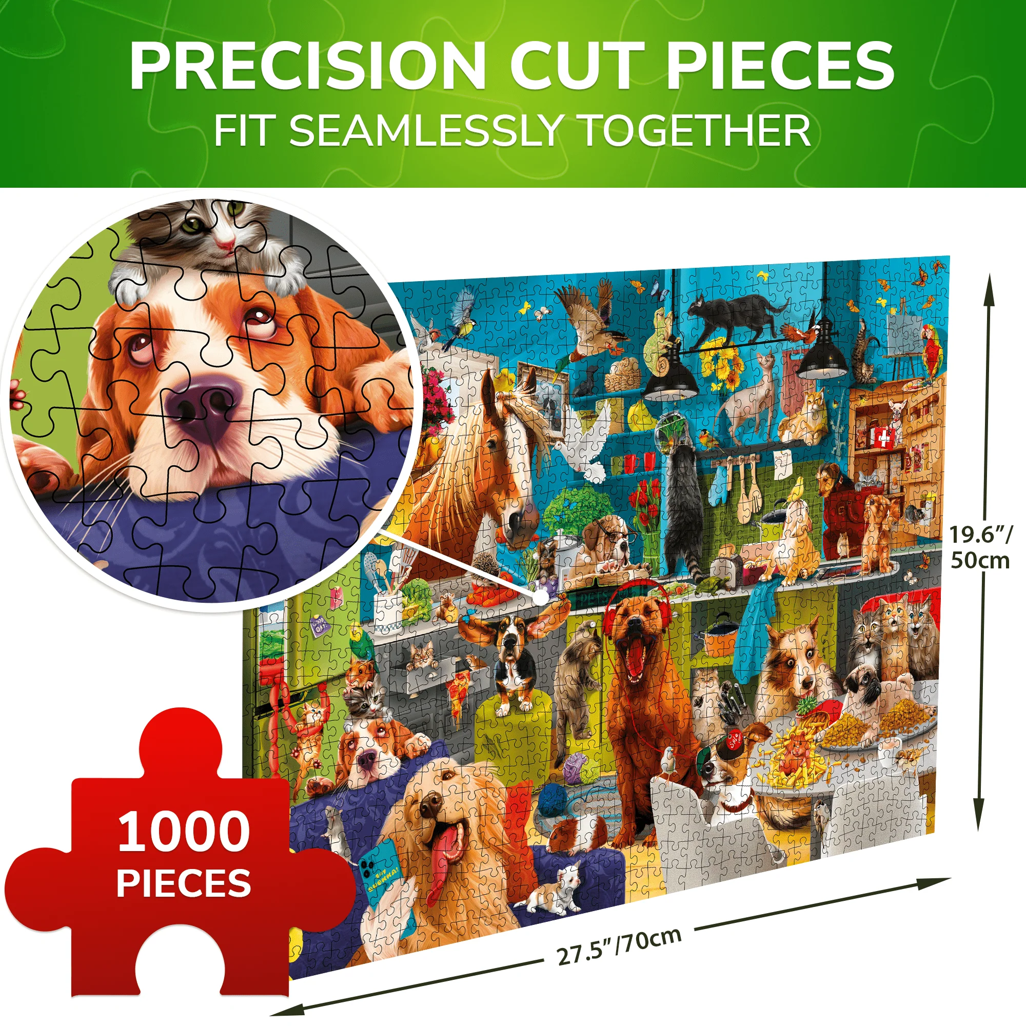 1000 Pcs Jigsaw Puzzle for Adults |Animals Party - Image 3