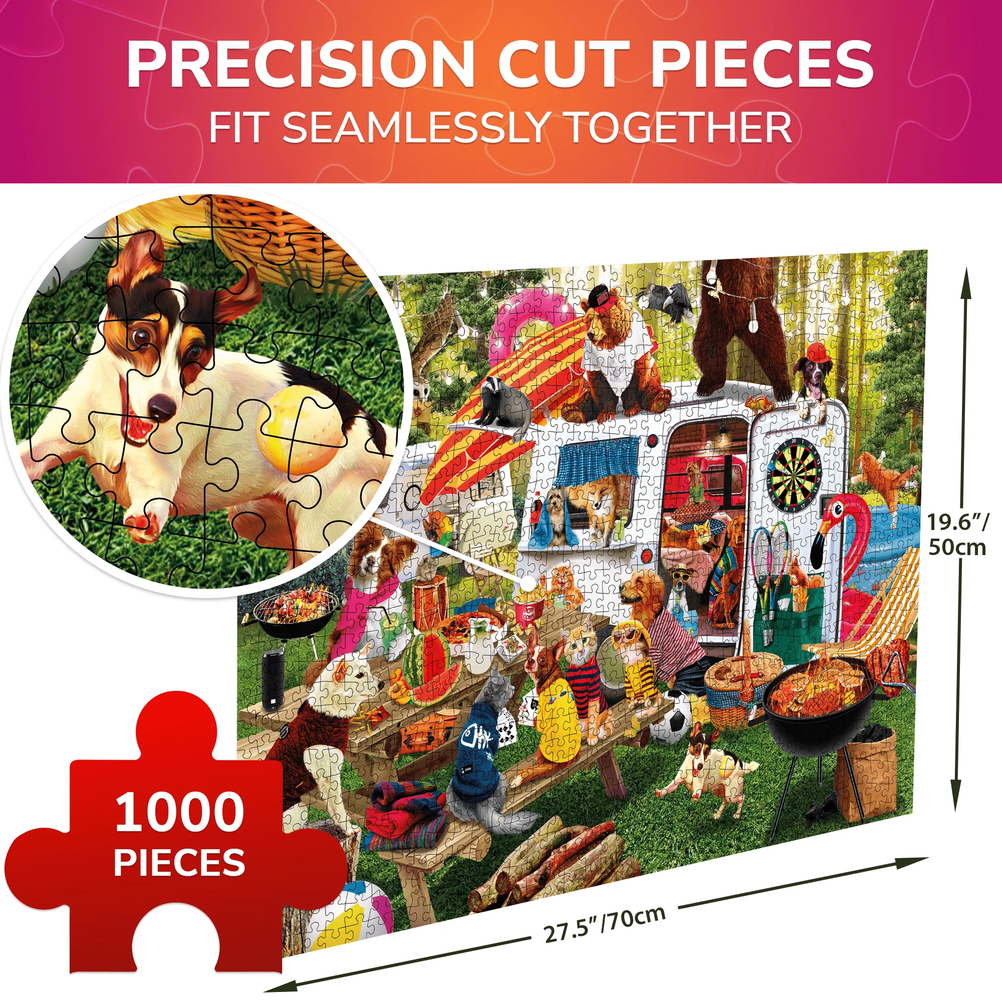 1000 Pcs Jigsaw Puzzle for Adults |Funny Animals - Image 3