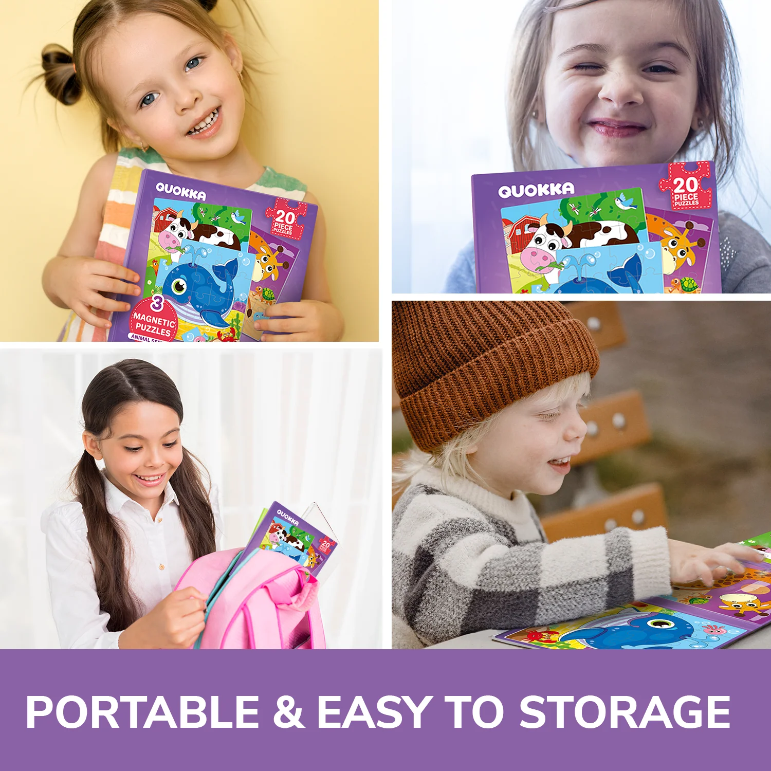 Magnetic Book 3x20 Pcs Puzzles for Kids | Animals - Image 5