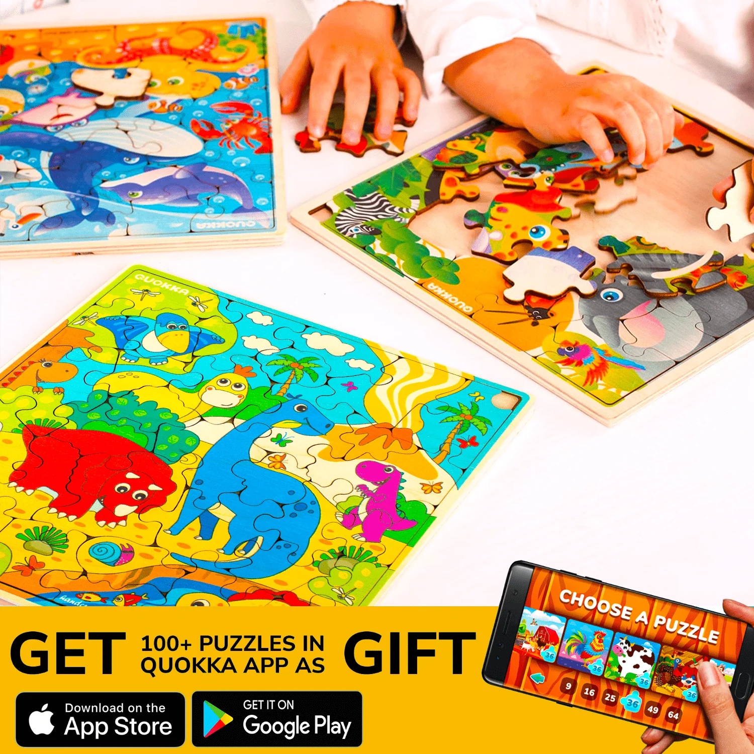 28 Pieces Wooden Puzzles for Kids | Dino - Image 6