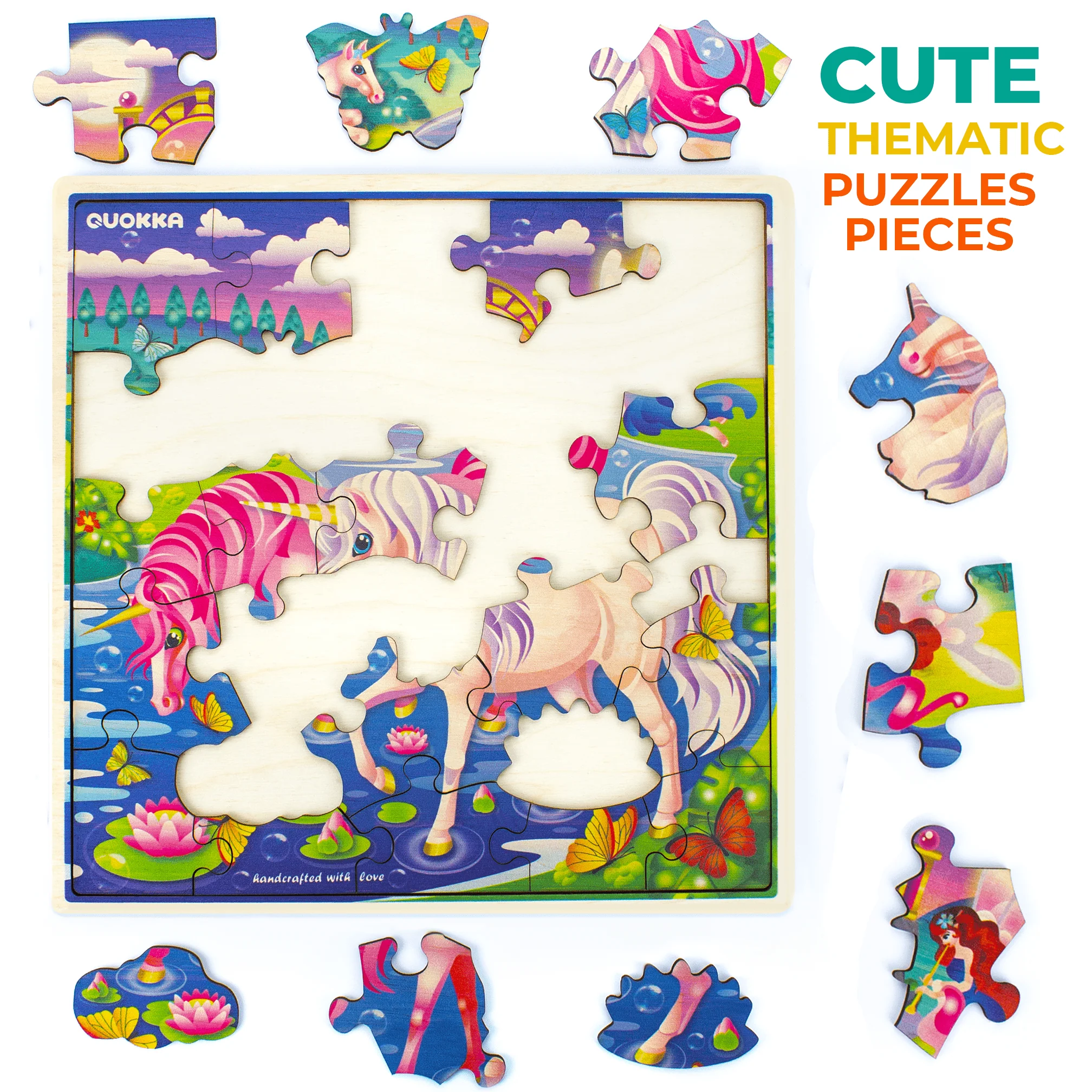 28 Pieces Wooden Puzzles for Kids | Unicorn - Image 4