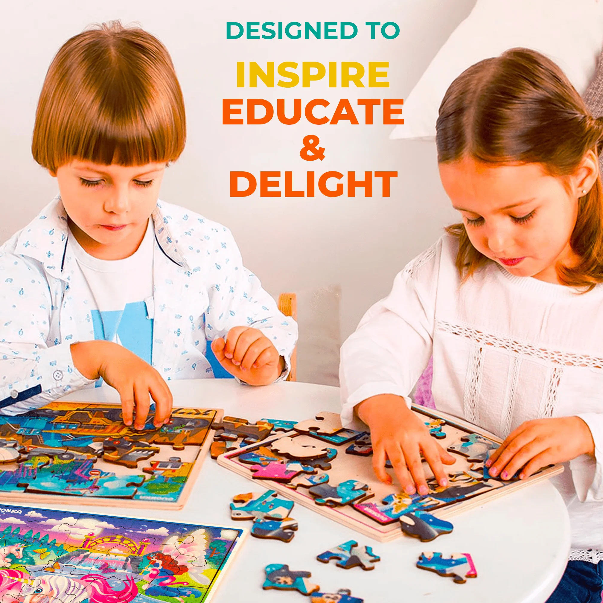 28 Pieces Wooden Puzzles for Kids | Unicorn - Image 5