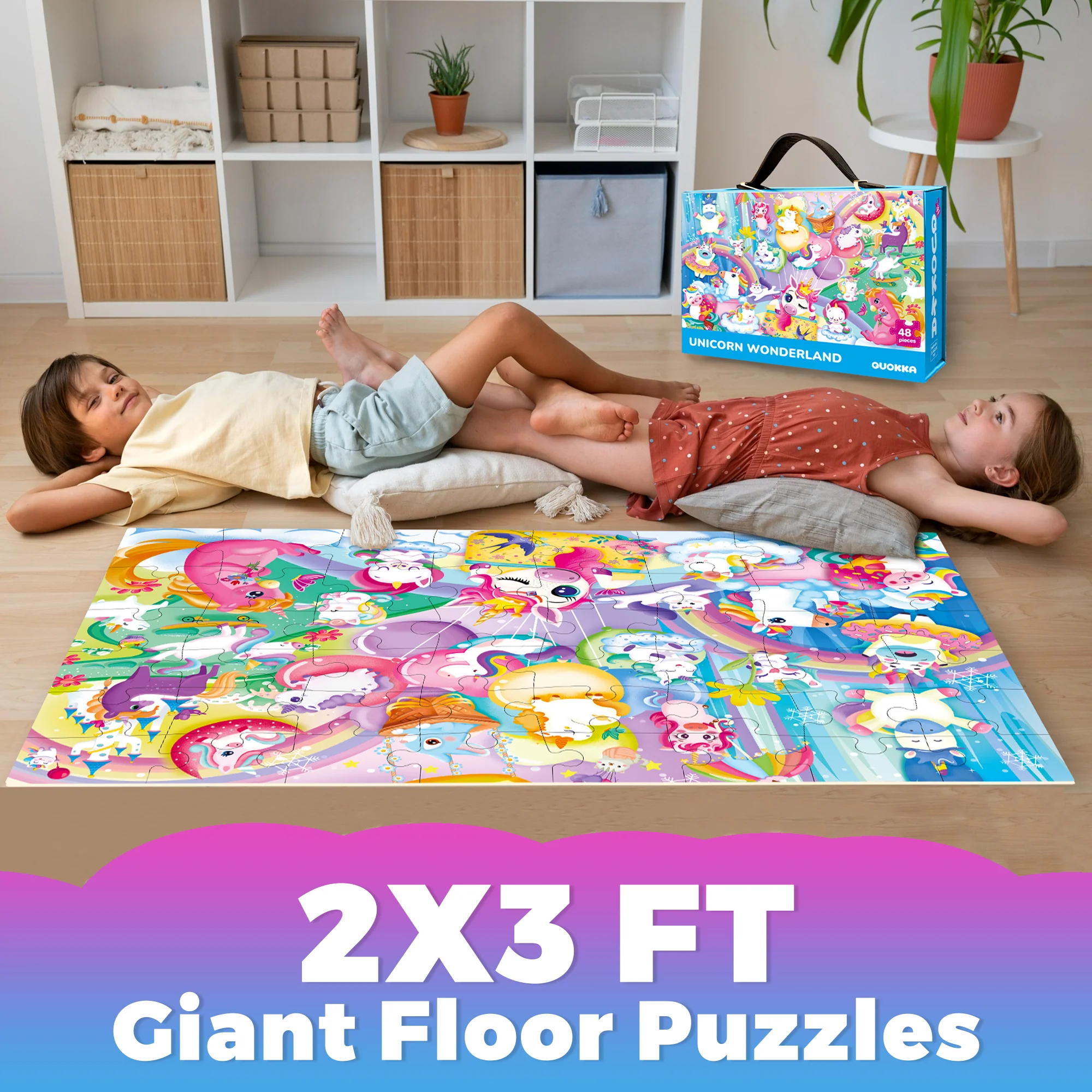 2x3 FT Giant Floor Puzzles for Kids Ages 4-6 | Unicorn - Image 5