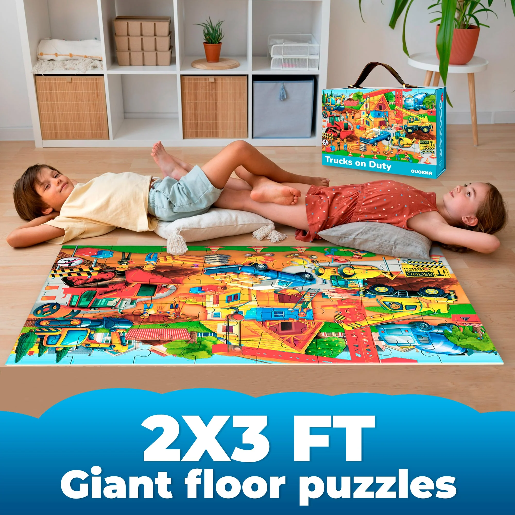 2x3 FT Giant Floor Puzzles for Kids | Construction - Image 5