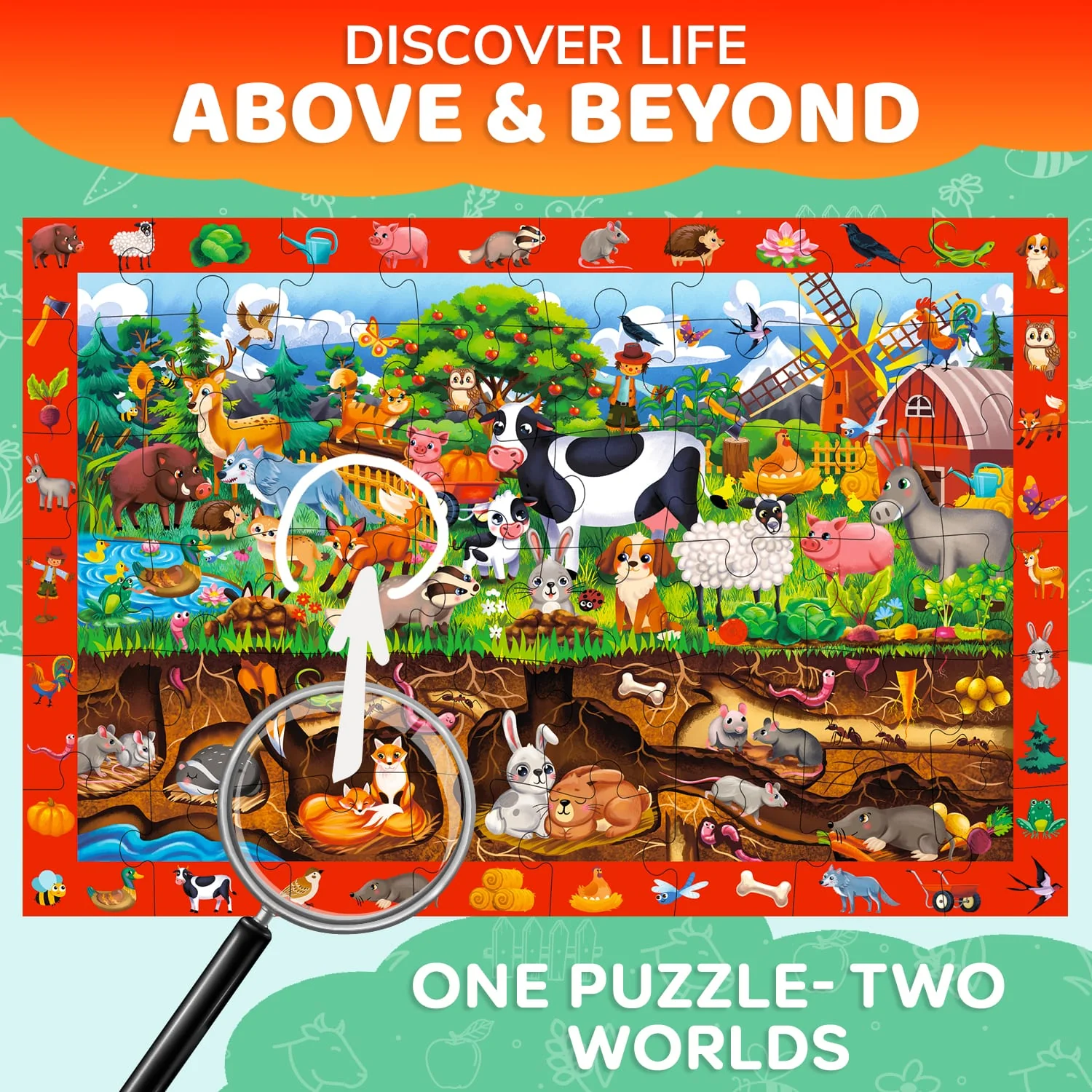 2x3 FT Giant Search & Find Puzzles for Kids Woodland Farm - Image 3