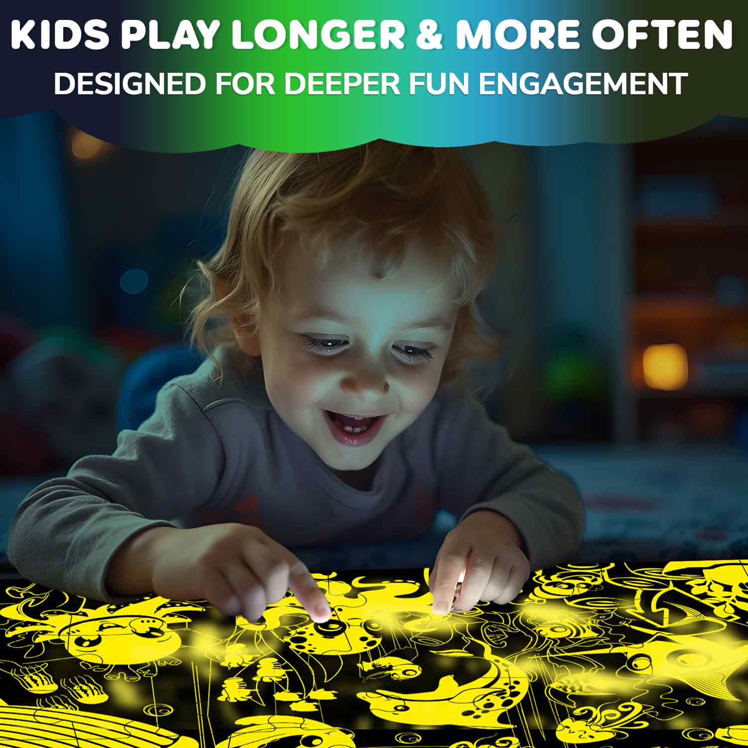 2x3 FT Giant Glow in Dark Puzzle Ocean Joy - Image 6