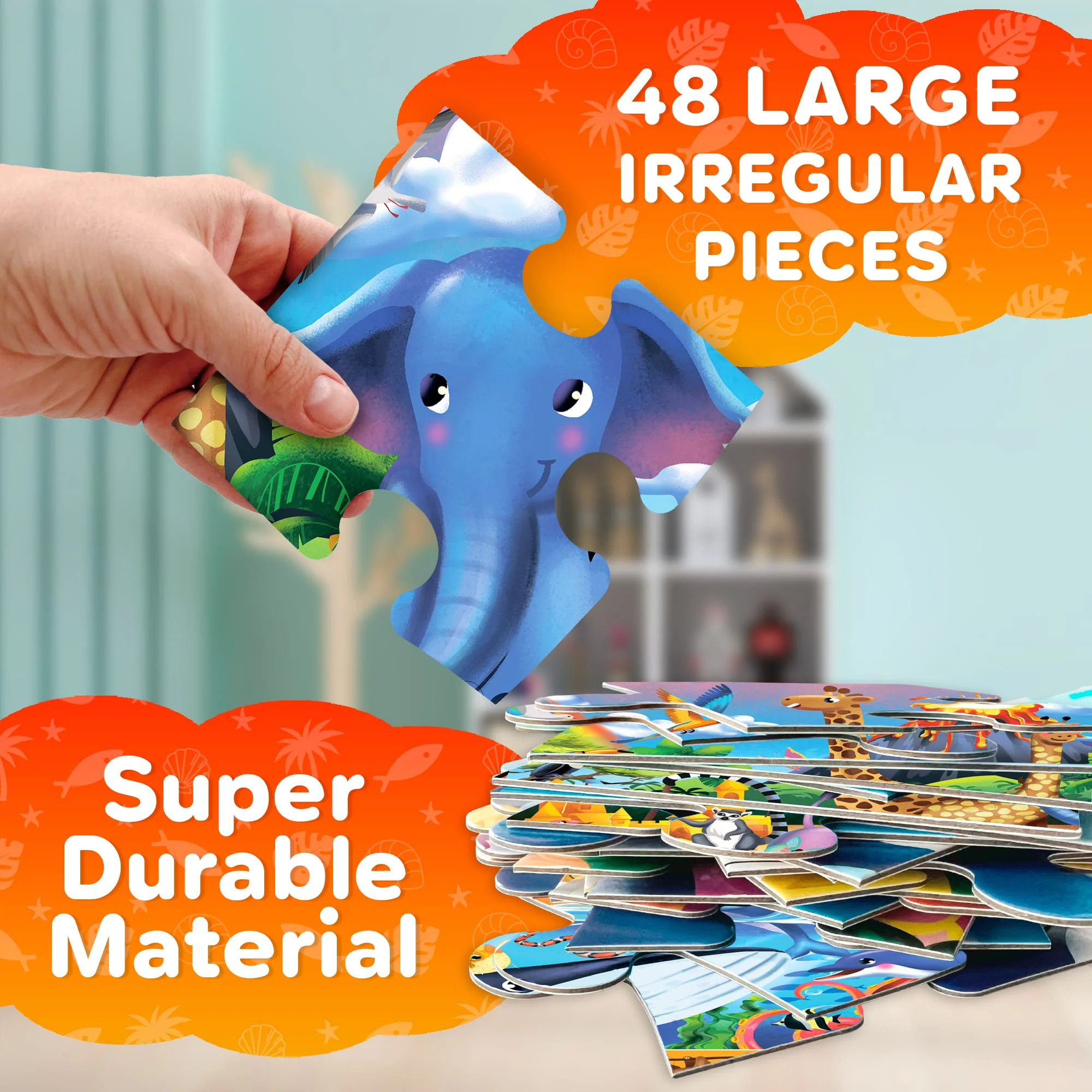 2x3 FT Giant Search & Find Puzzles for Kids Jungle Splash - Image 5