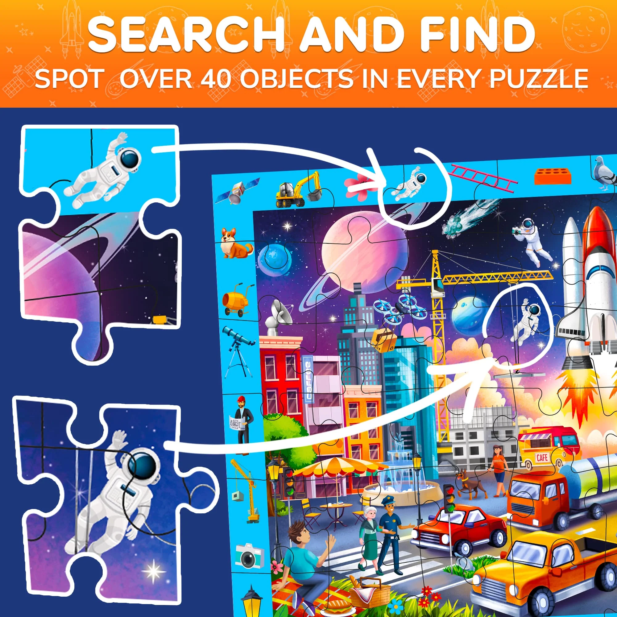 2x3 FT Giant Search & Find Puzzles for Kids Urban City - Image 4