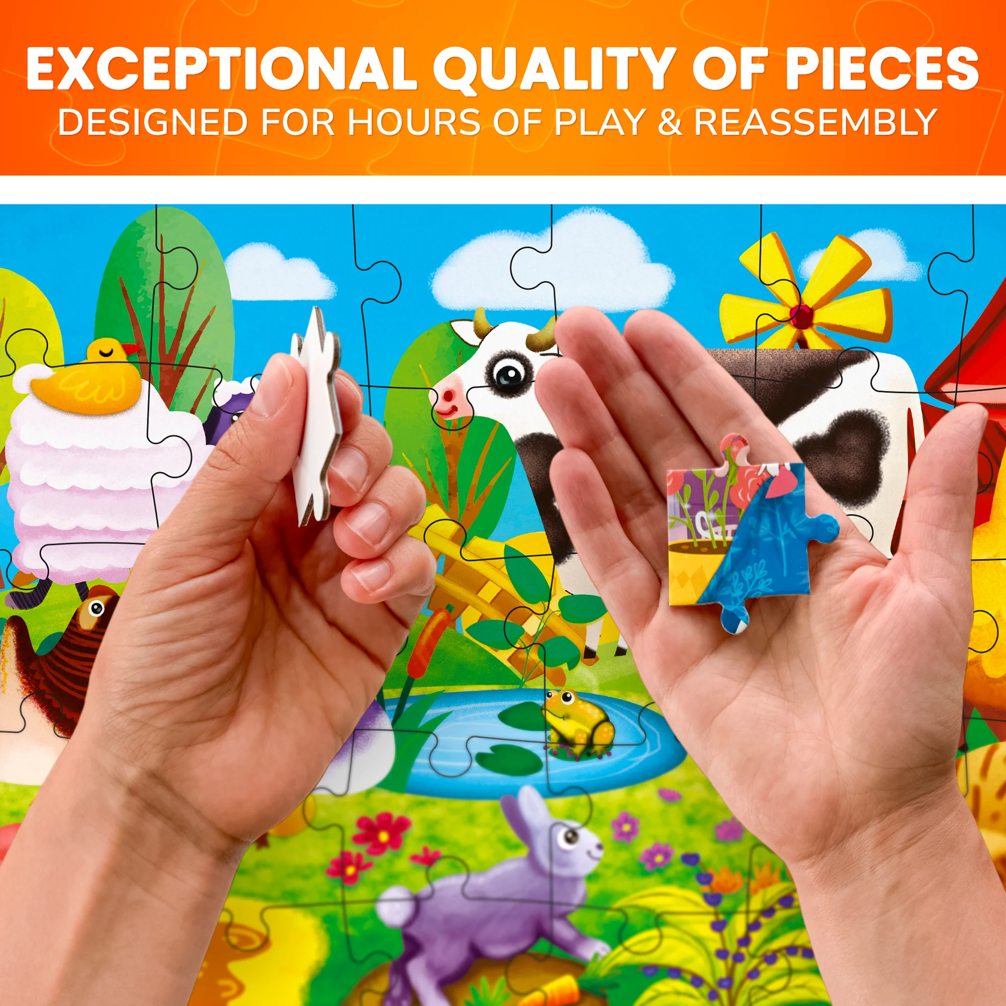30 Piece Puzzles for Kids | Forest,  Ocean & Africa Animals - Image 4