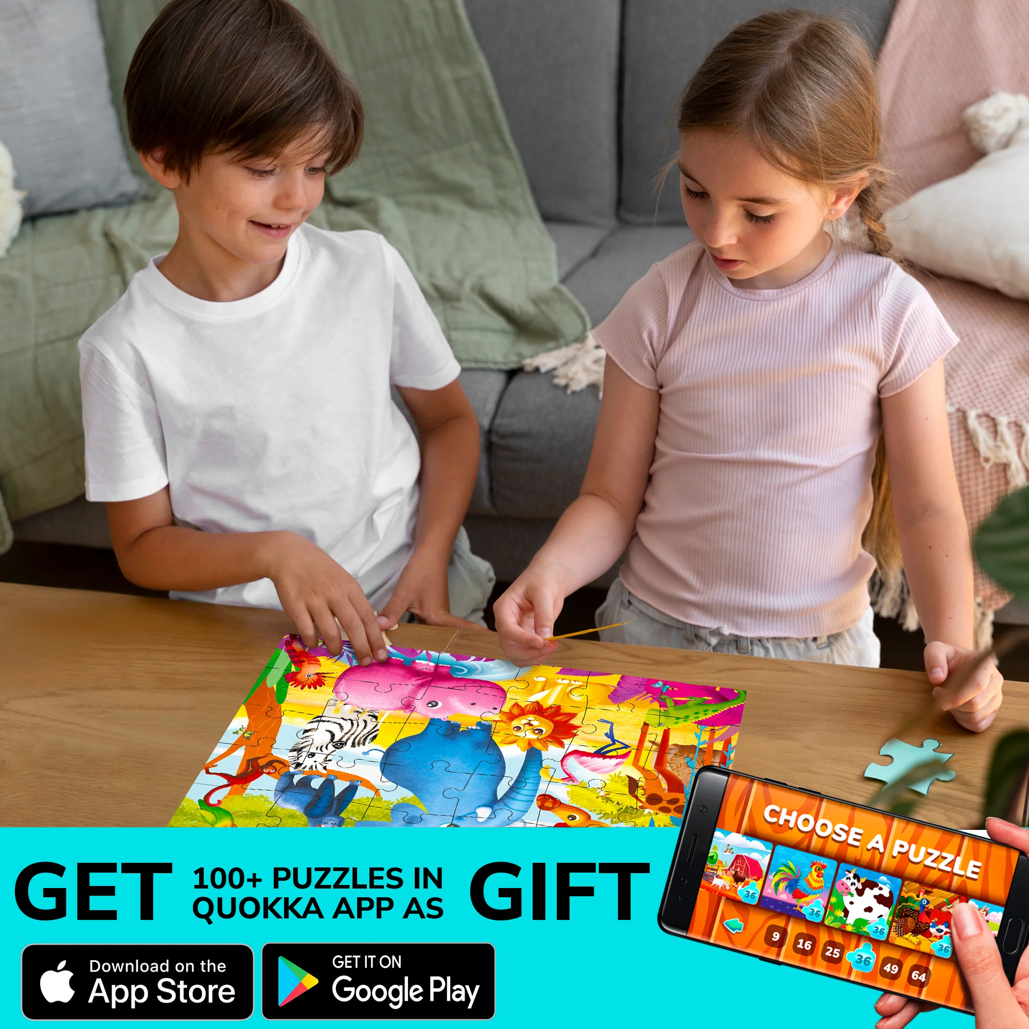 30 Piece Puzzles for Kids | Forest,  Ocean & Africa Animals - Image 6