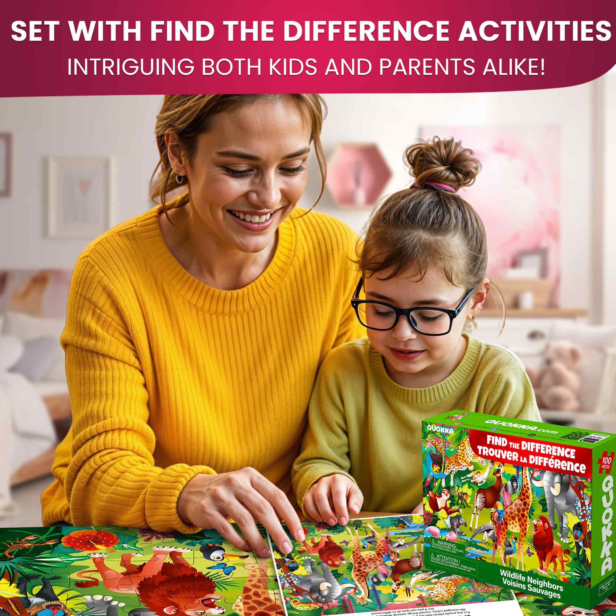 3x100 Pcs Puzzles for Kids | Park, Wild Africa, Construction - Image 4