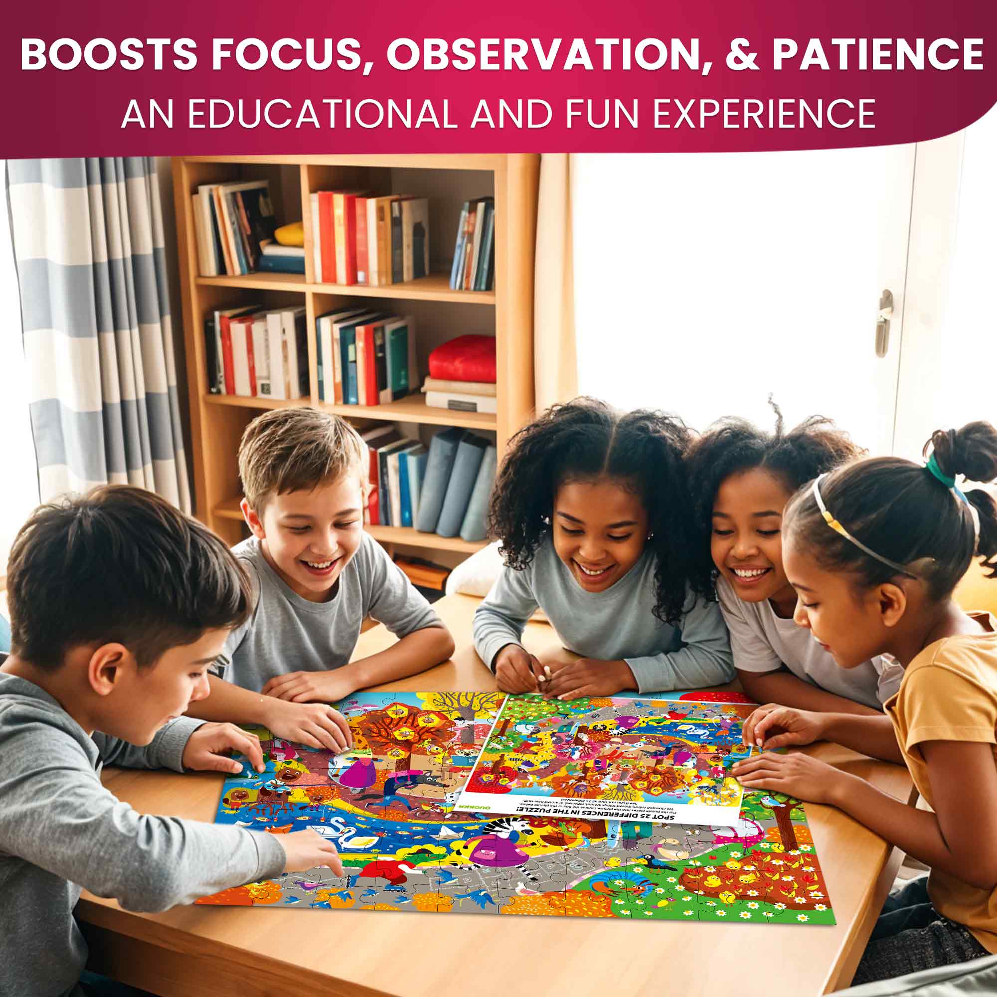 3x100 Pcs Puzzles for Kids | Park, Wild Africa, Construction - Image 5