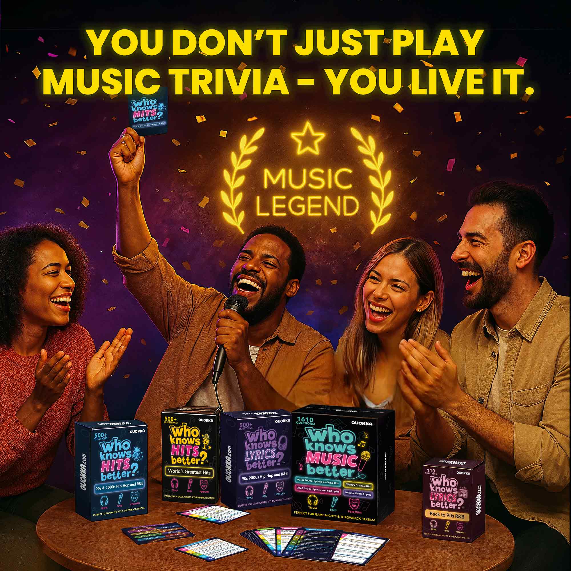4 Pack Trivia Card Game Who Knows Music Better? - Image 6