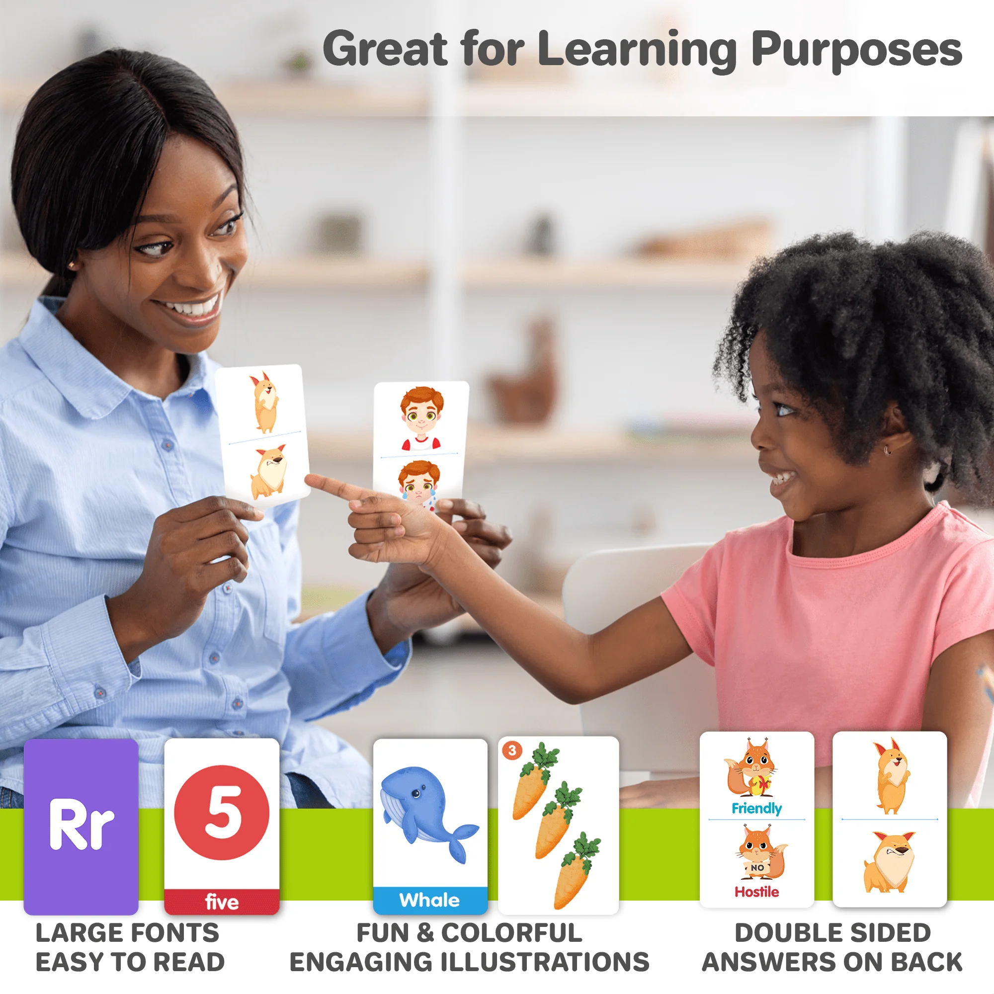 60 Learning Flash Cards for Toddlers | ABC, Numbers & Animals - Image 4