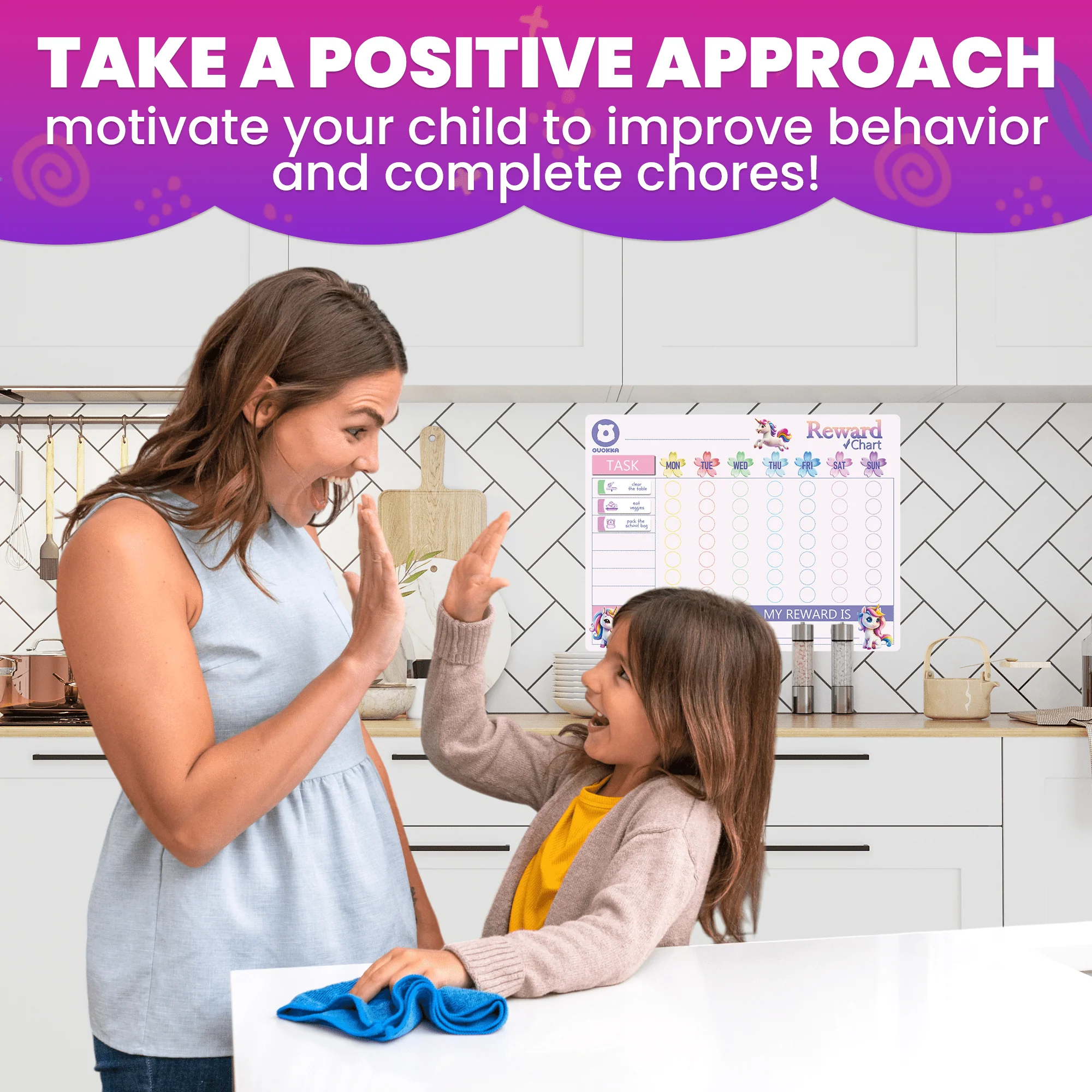 Behavior Magnetic Chore Chart for Kids - Girls Edition - Image 4