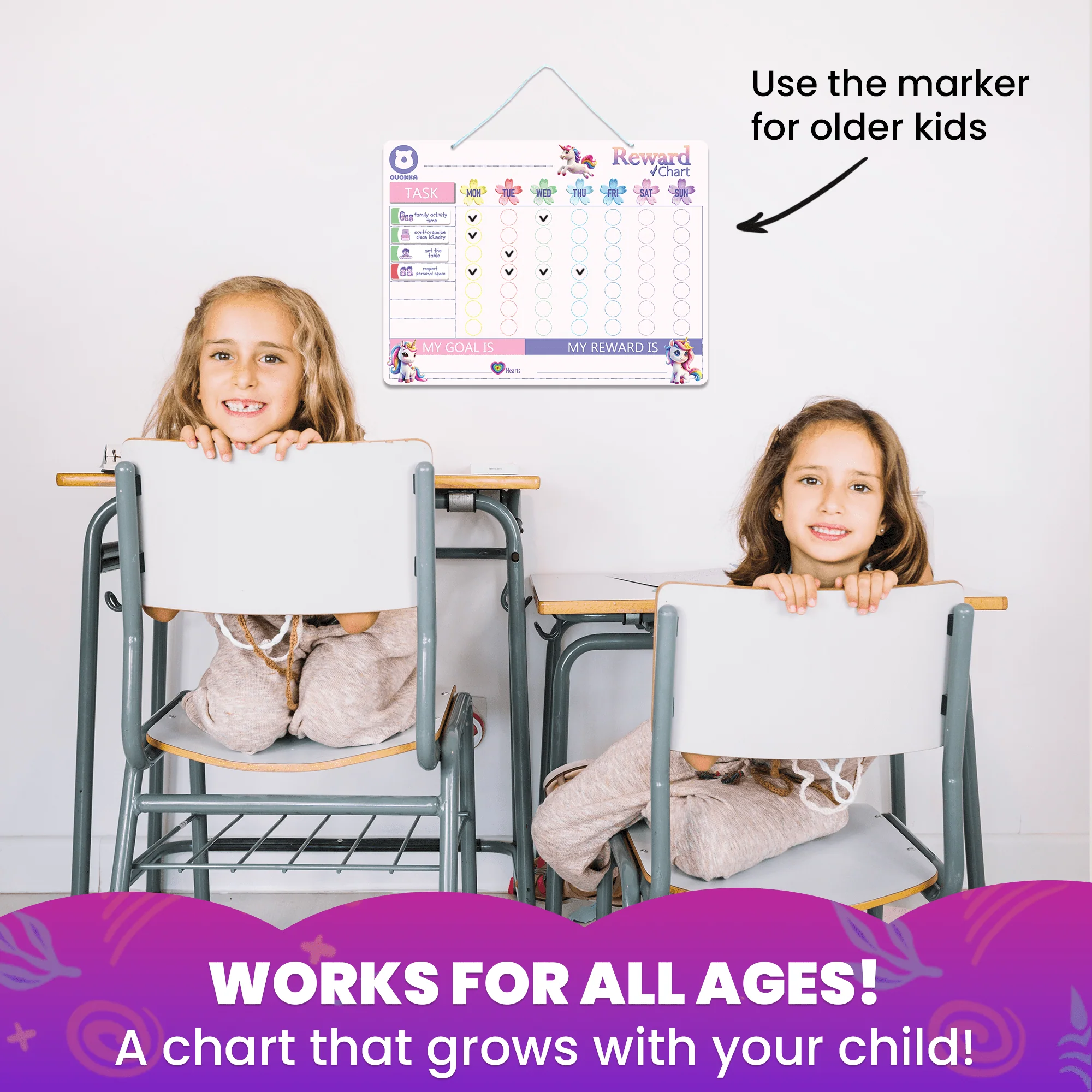 Behavior Magnetic Chore Chart for Kids - Girls Edition - Image 5