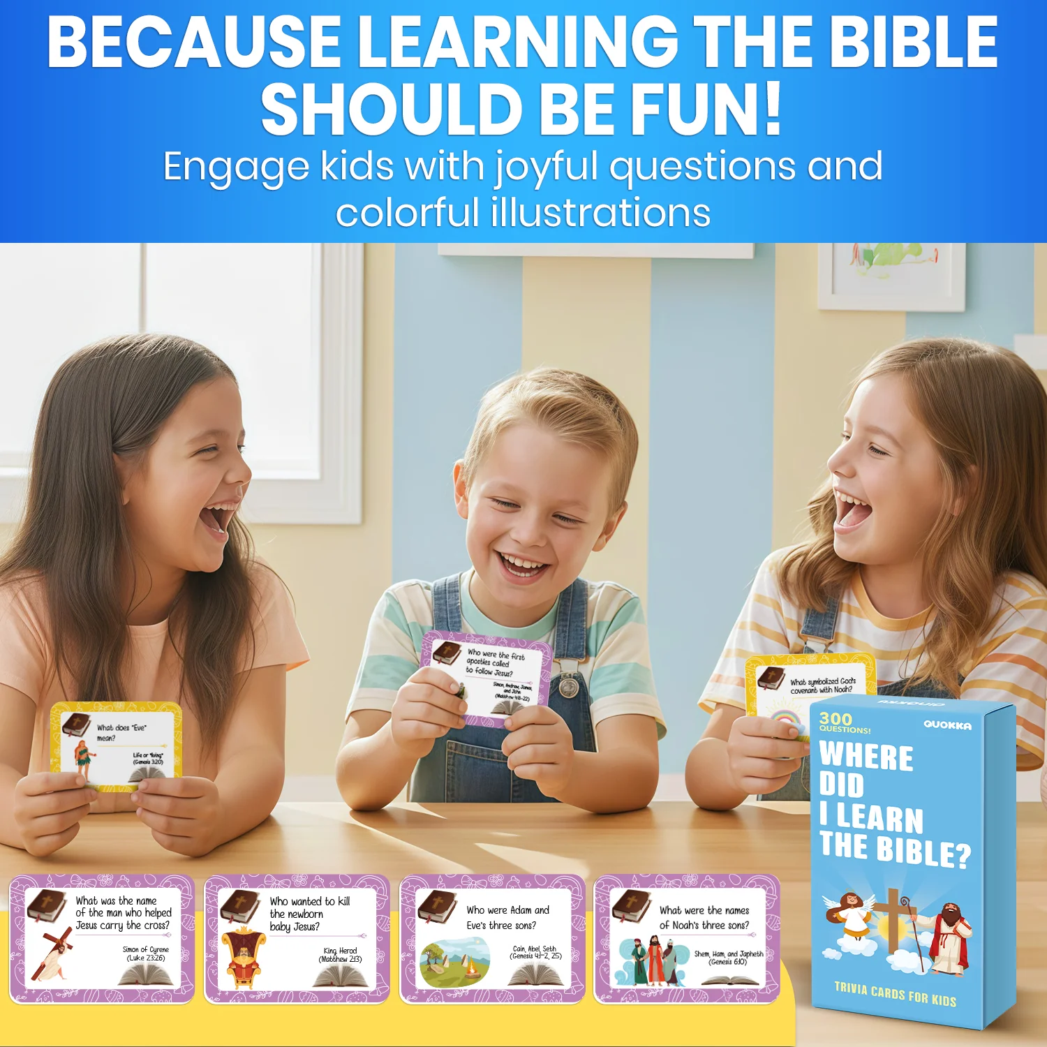 Bible Trivia Game - 300 Engaging Questions for Kids & Families - Image 3