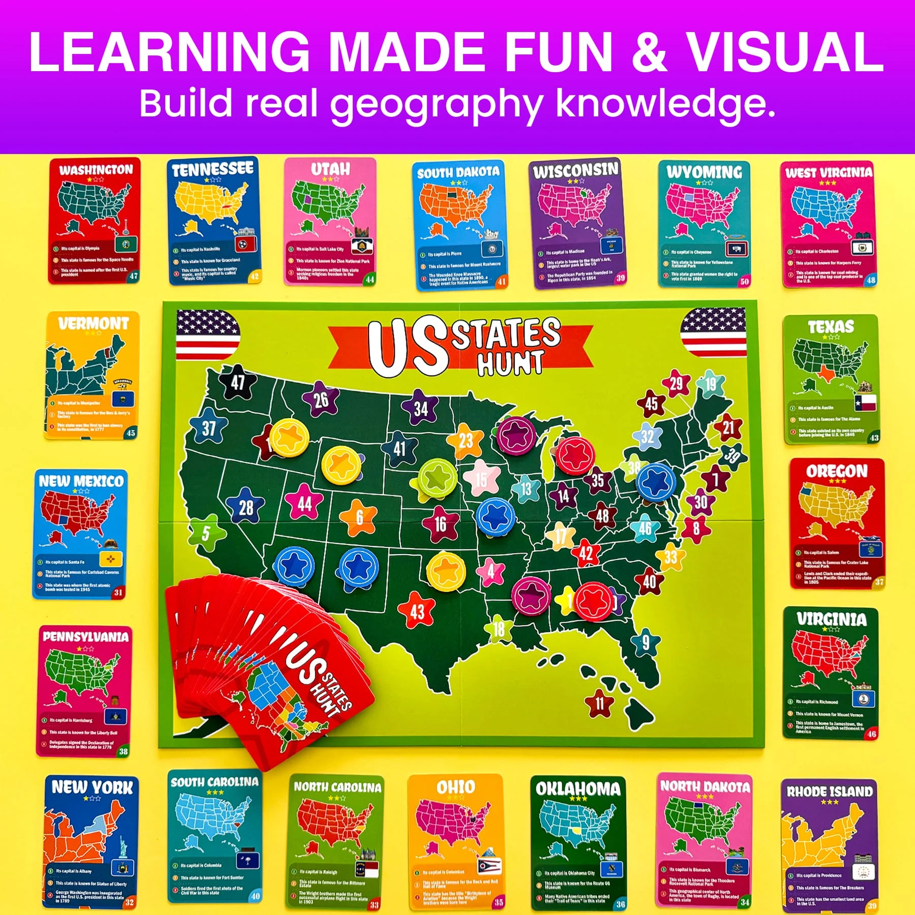 Board Game - States of America Geography for Kids and Families - Image 5