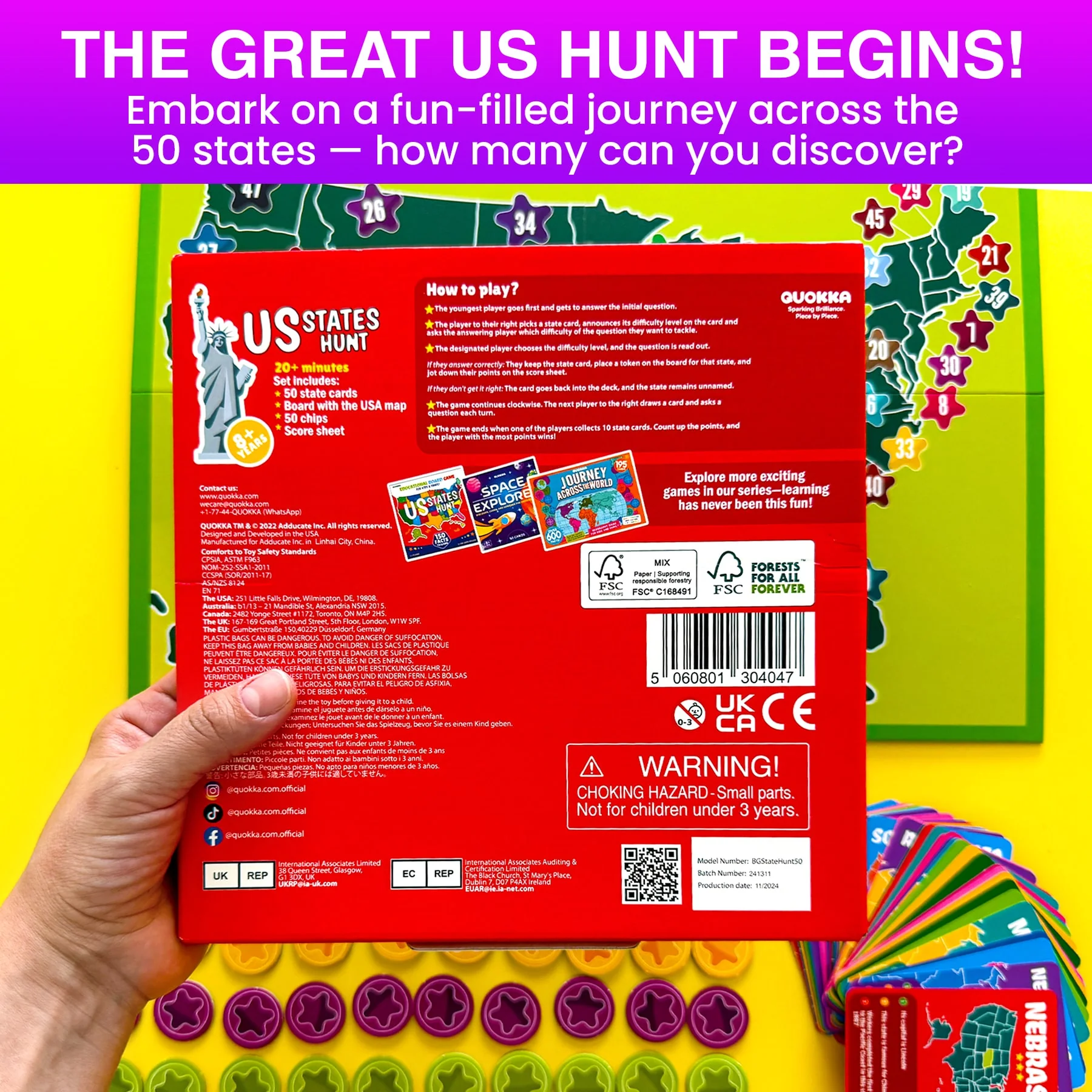 Board Game - States of America Geography for Kids and Families - Image 6