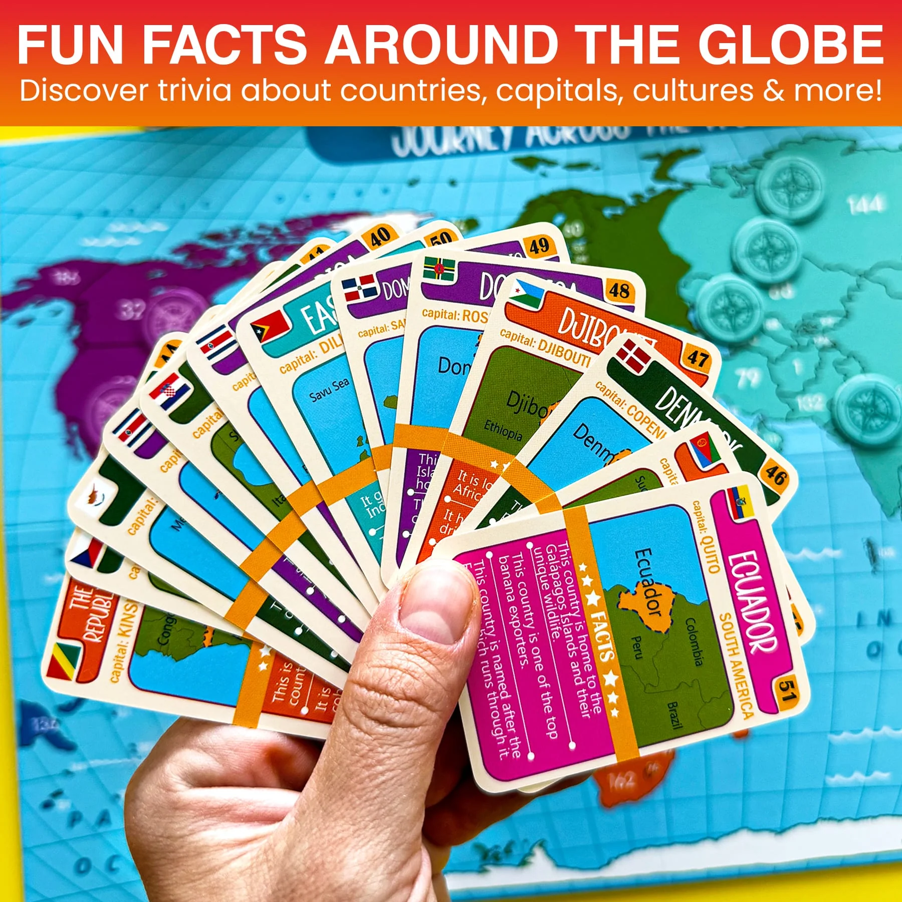 Board Game - World Map Geography for Kids and Families - Image 3