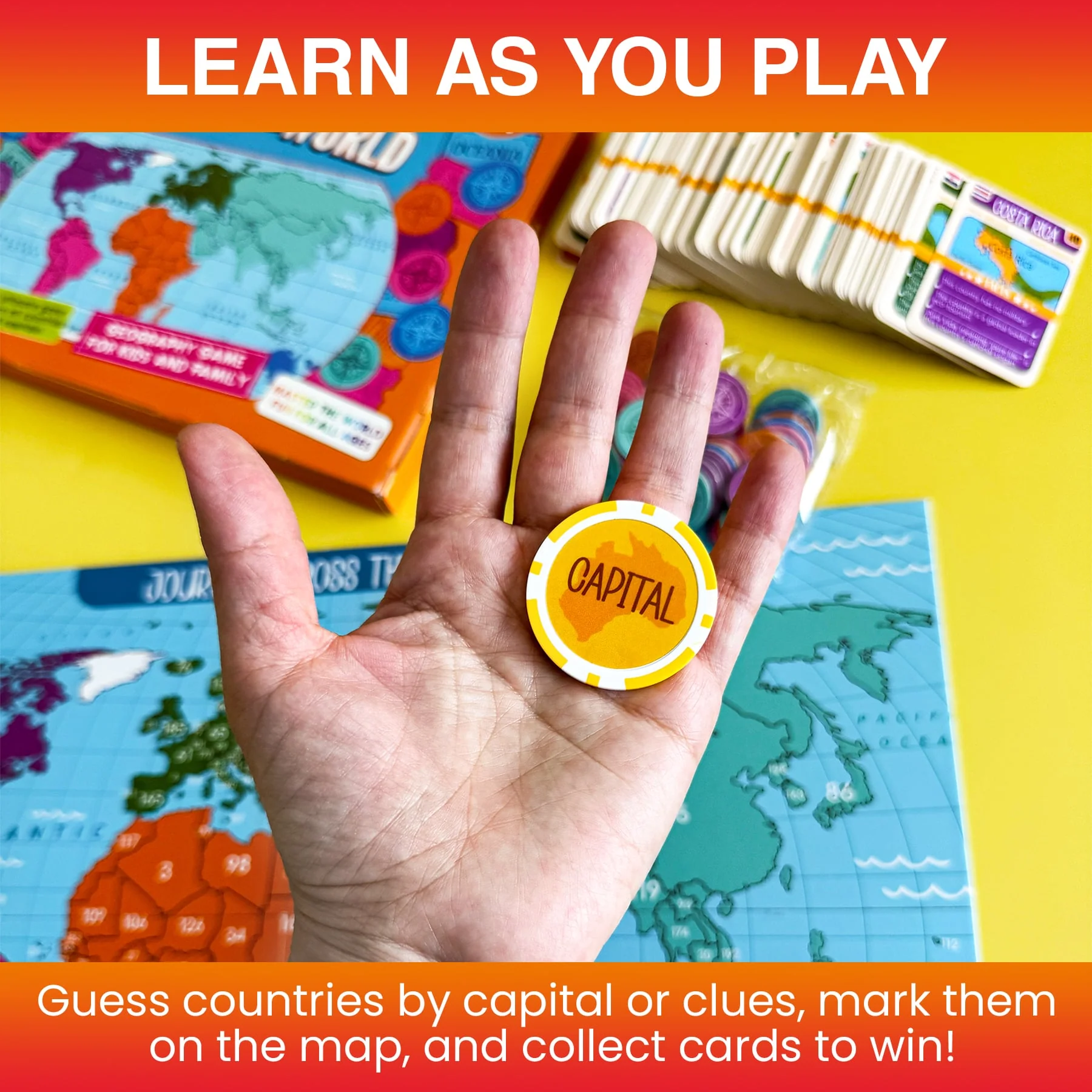 Board Game - World Map Geography for Kids and Families - Image 4