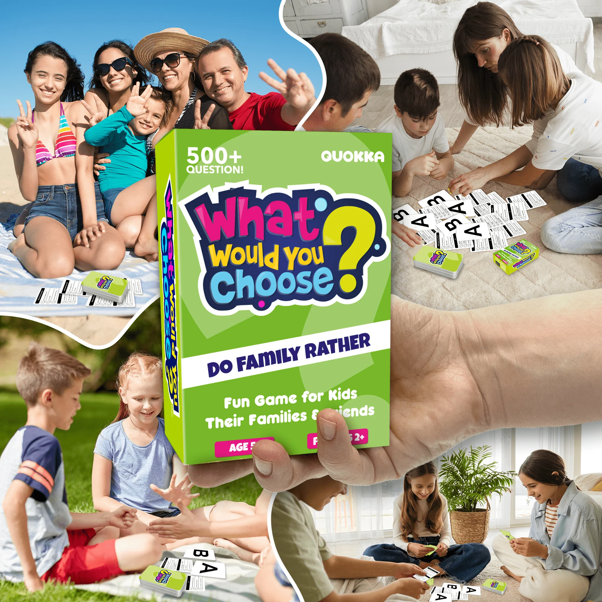 Bundle Set of 2 Family Card Trivia Game | Fun Learning & Educational Questions - Image 3