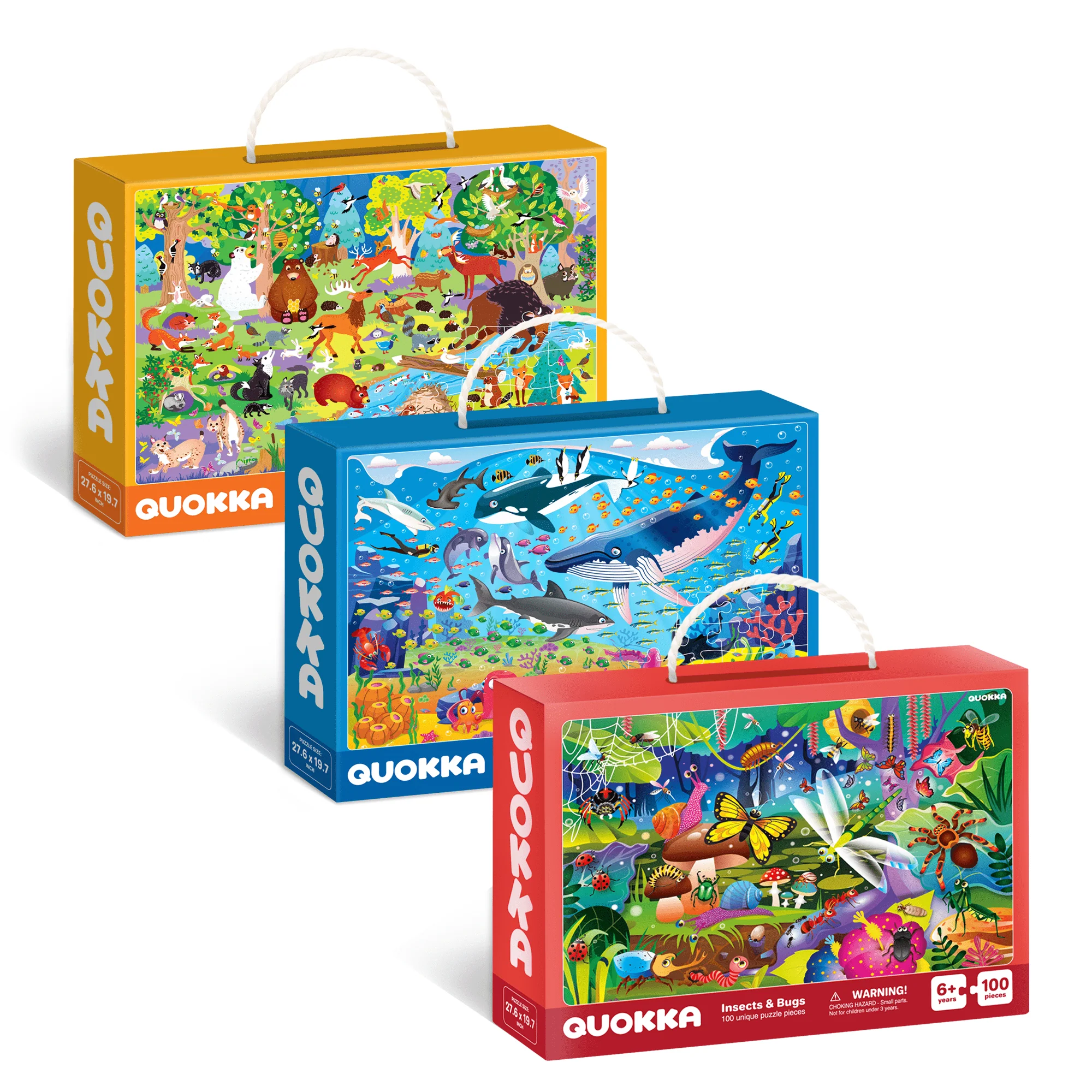 100 Pcs Floor Puzzles for Kids | Ocean, Insects & Forest - Image 7